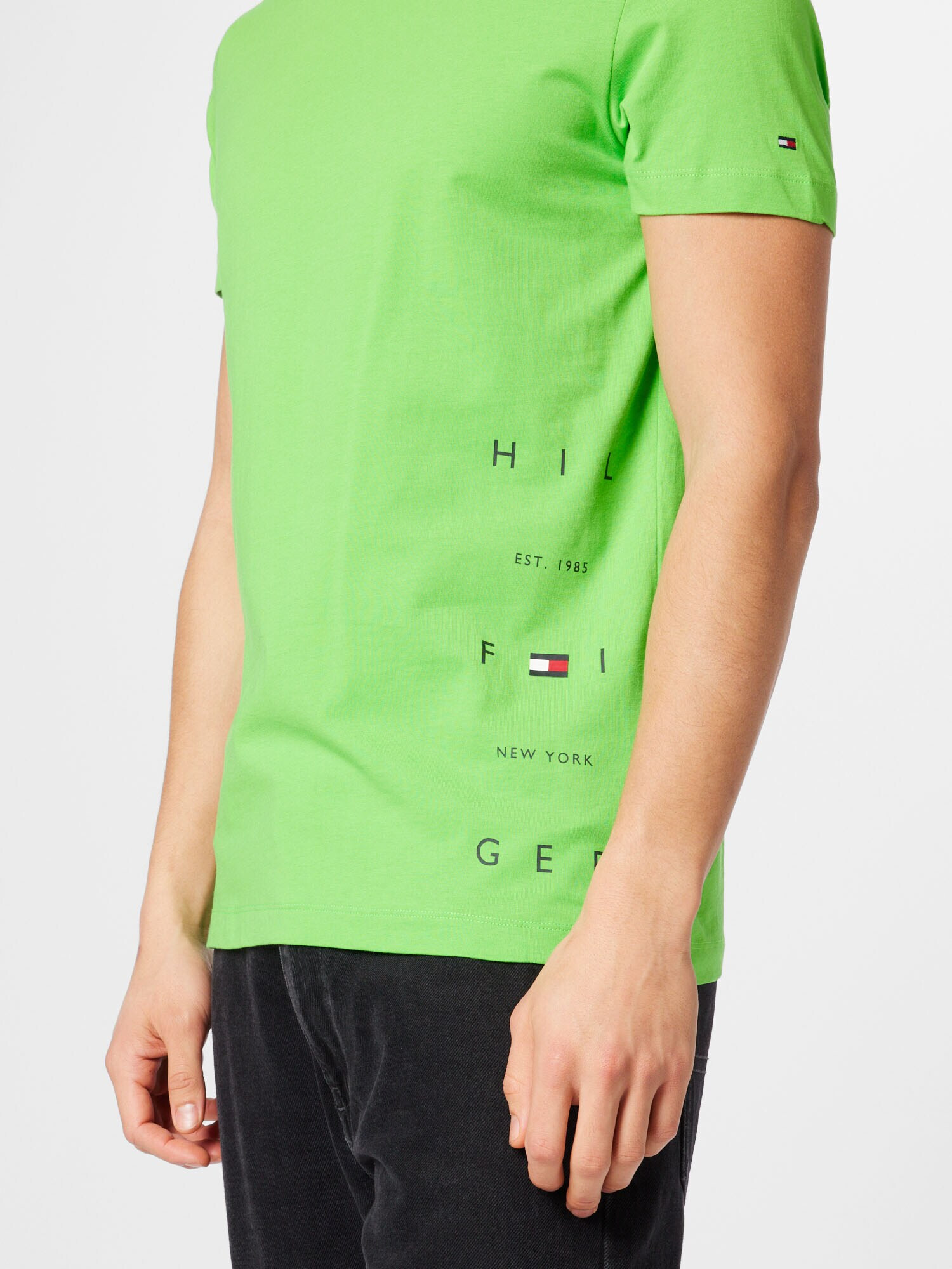 TOMMY HILFIGER Tricou bleumarin / verde deschis / roșu / alb - Pled.ro