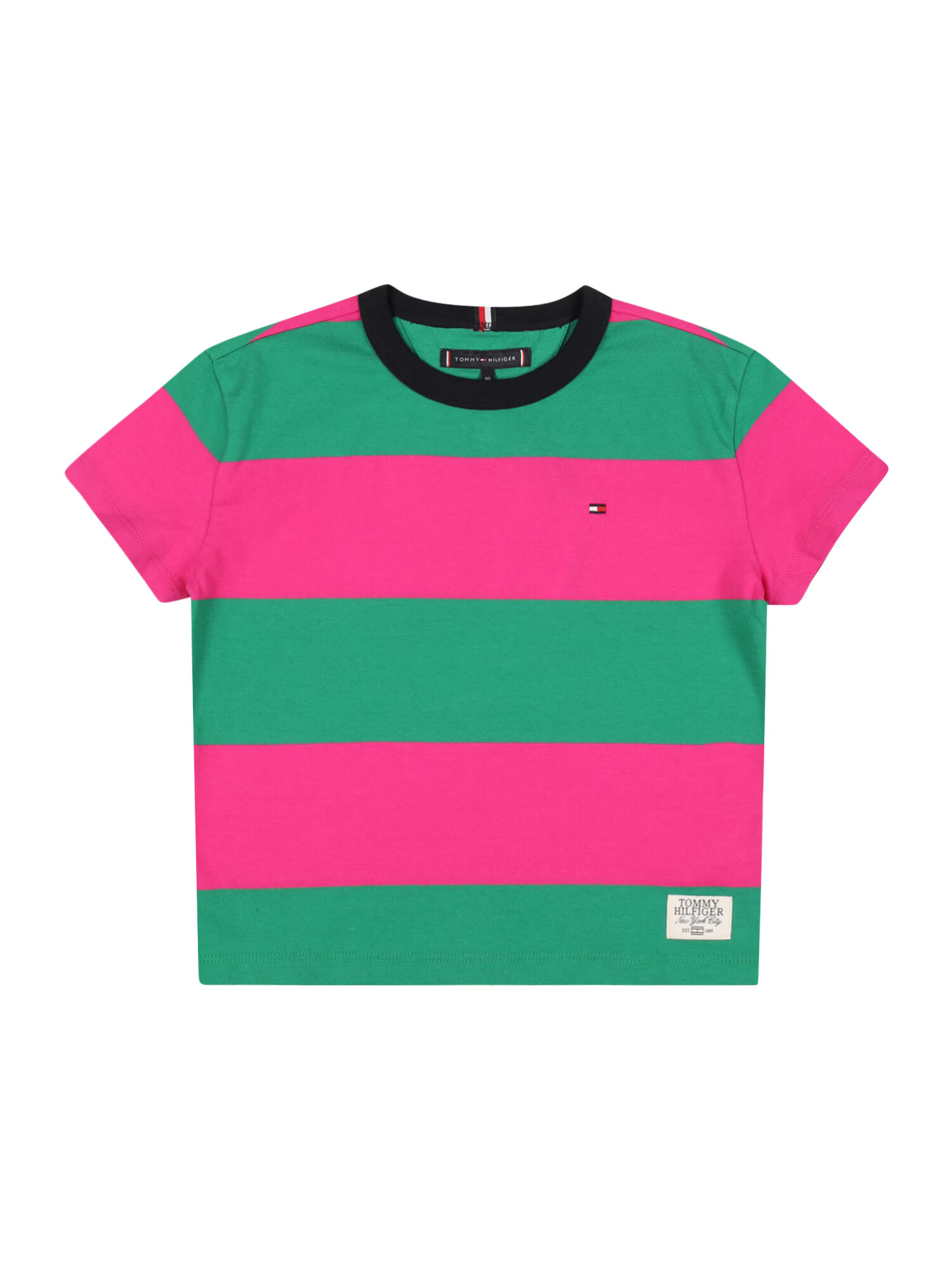 TOMMY HILFIGER Tricou bleumarin / verde jad / fucsia / roși aprins - Pled.ro