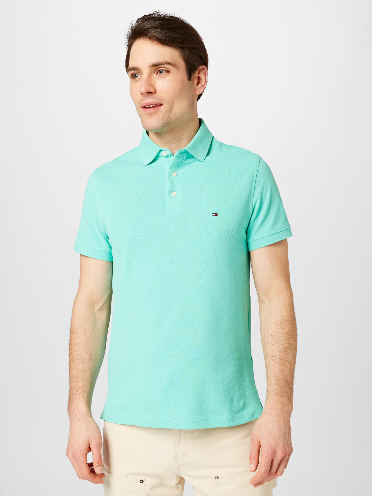 TOMMY HILFIGER Tricou bleumarin / verde jad / roșu / alb - Pled.ro