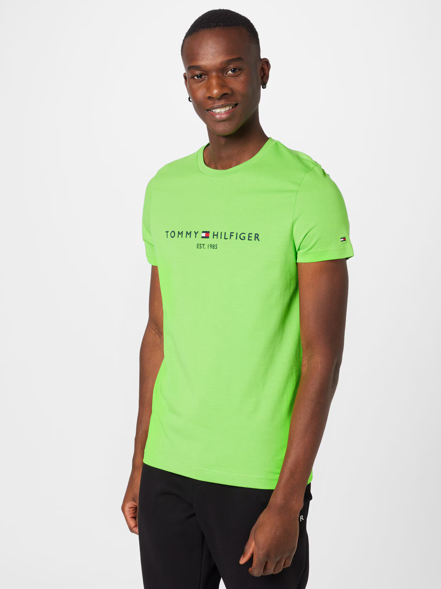 TOMMY HILFIGER Tricou bleumarin / verde limetă / roșu / alb - Pled.ro