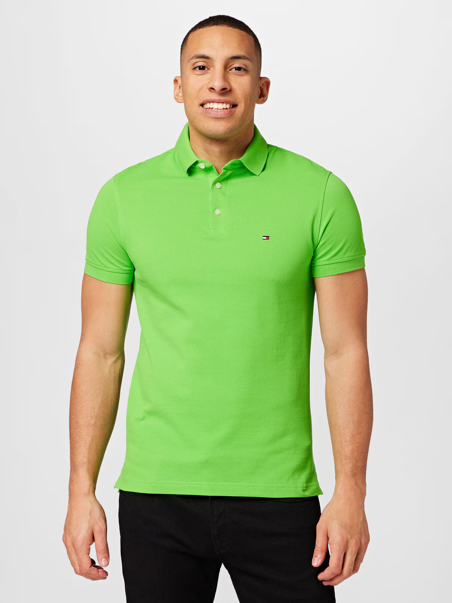 TOMMY HILFIGER Tricou bleumarin / verde limetă / roșu / alb - Pled.ro