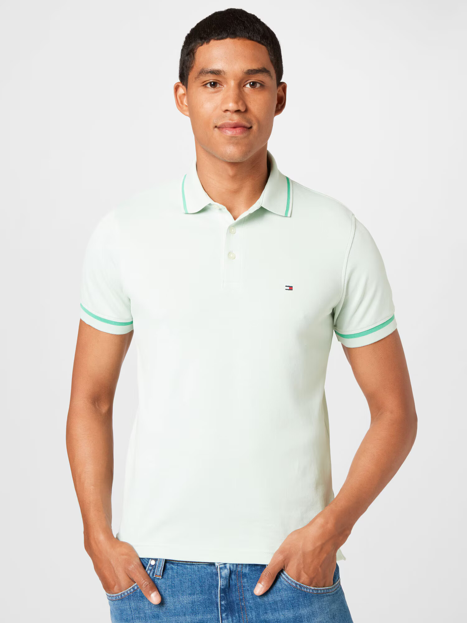 TOMMY HILFIGER Tricou bleumarin / verde mentă / verde pastel / roșu - Pled.ro