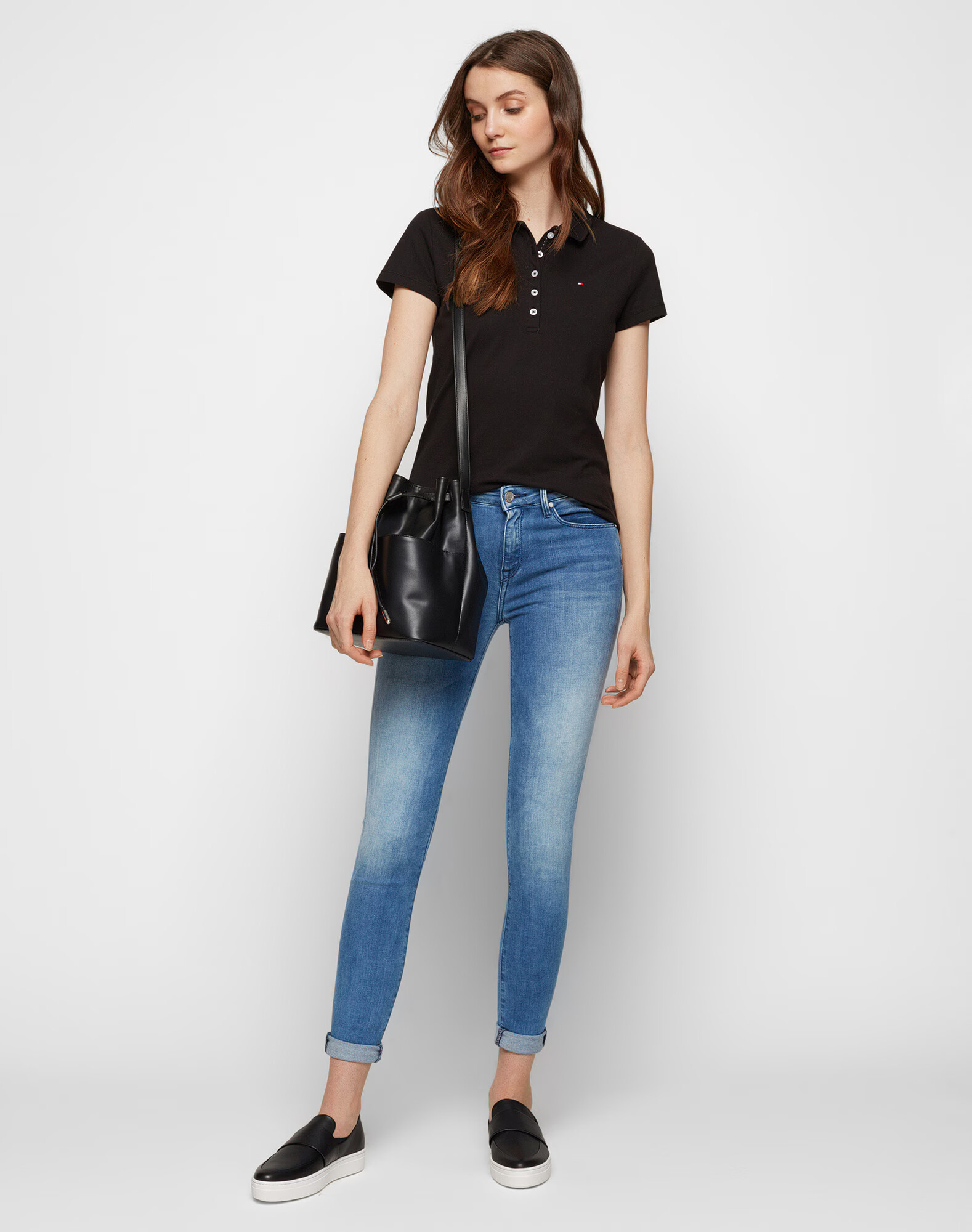 TOMMY HILFIGER Tricou 'Chiara' roșu / negru / alb - Pled.ro