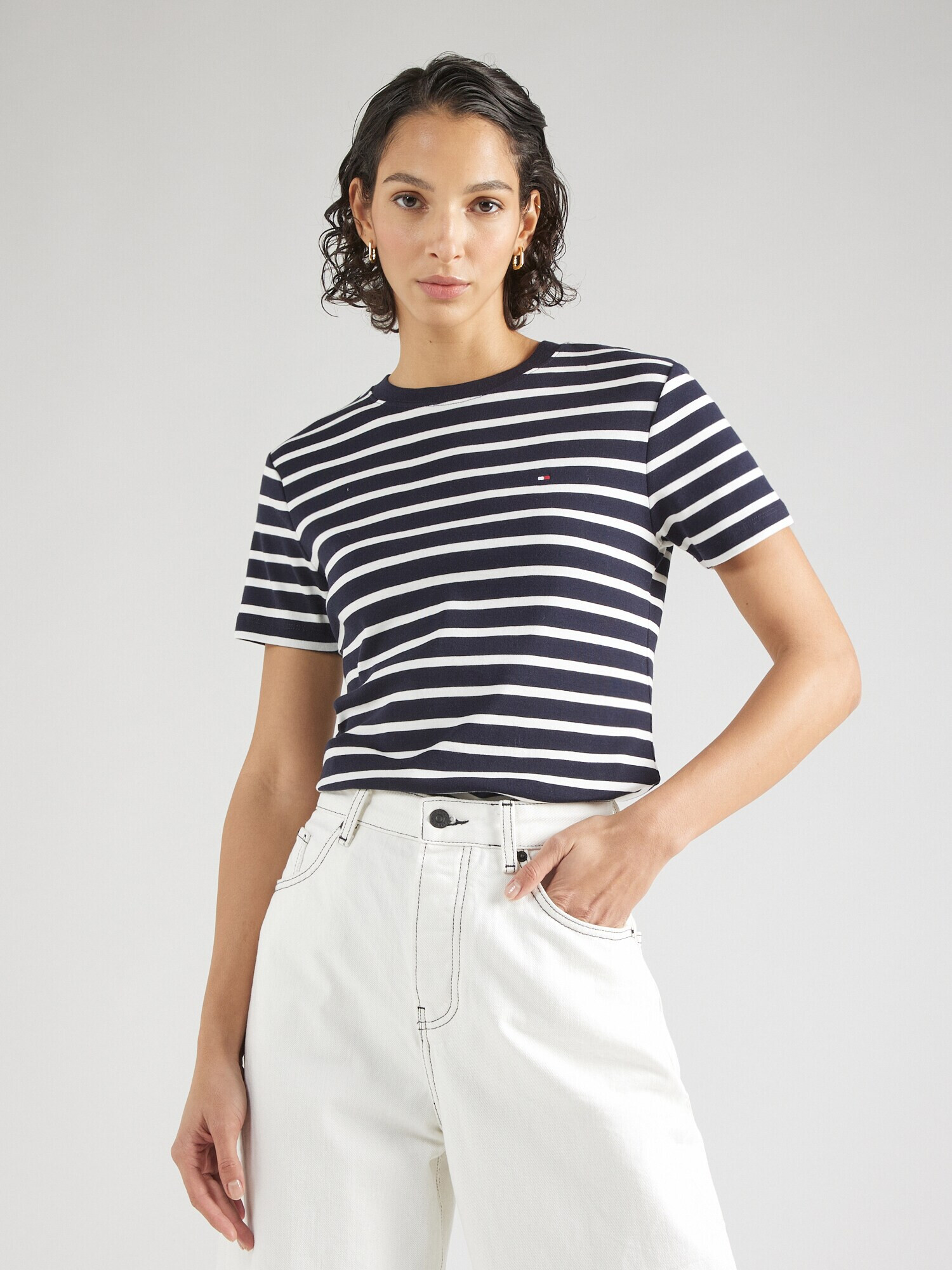 TOMMY HILFIGER Tricou 'Cody' bleumarin / roșu / alb - Pled.ro