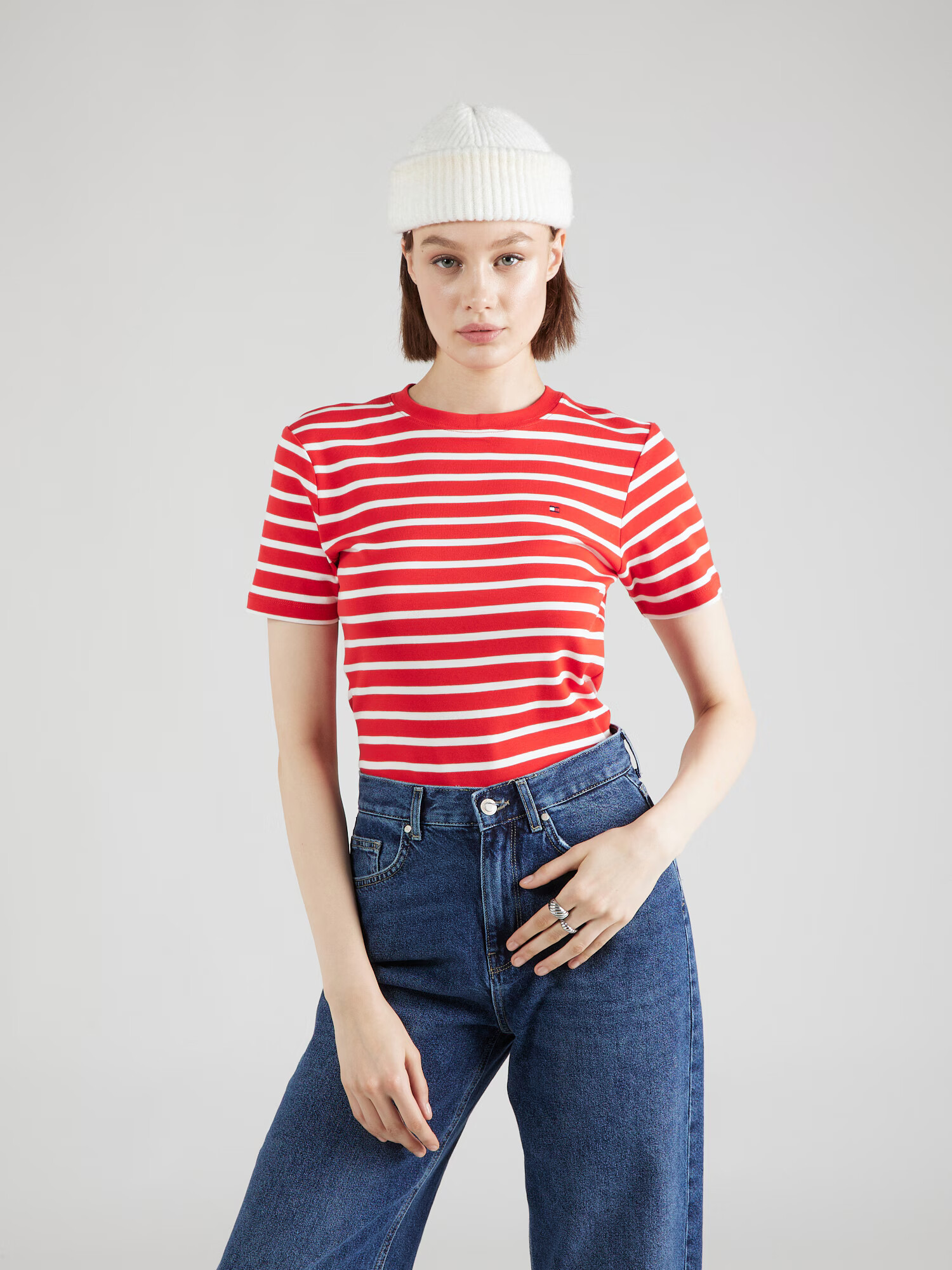 TOMMY HILFIGER Tricou 'Cody' bleumarin / roșu / alb - Pled.ro