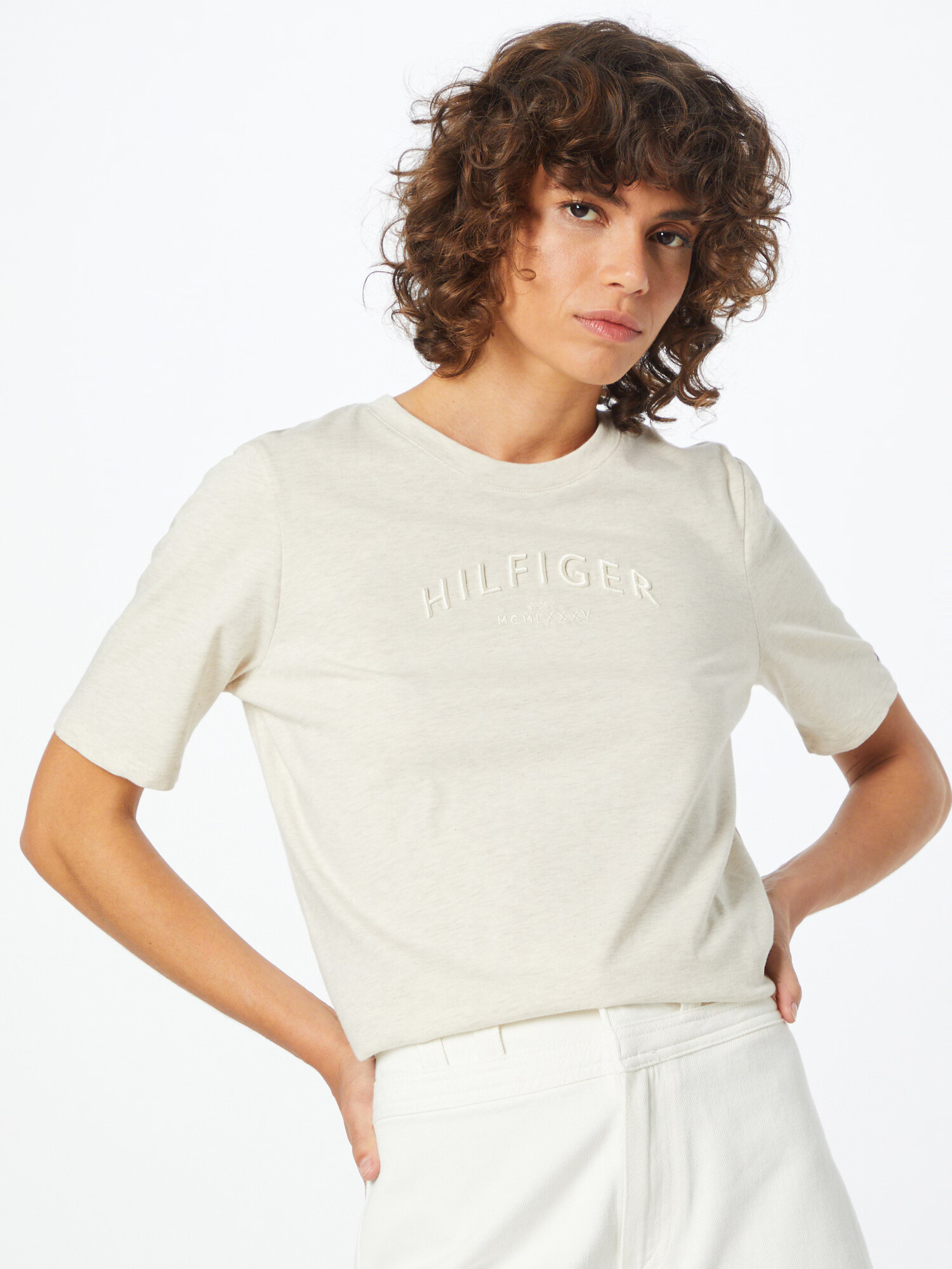 TOMMY HILFIGER Tricou crem - Pled.ro