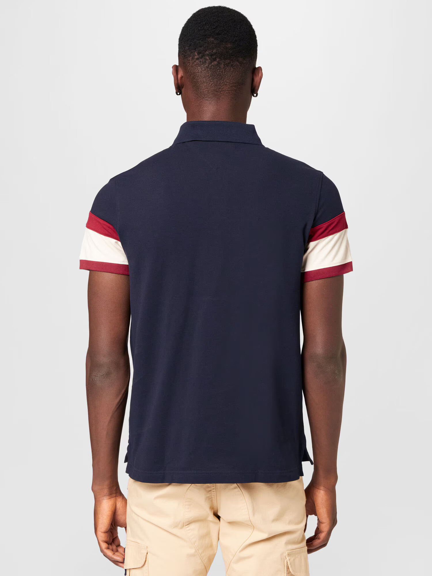 TOMMY HILFIGER Tricou crem / bleumarin / roşu închis - Pled.ro