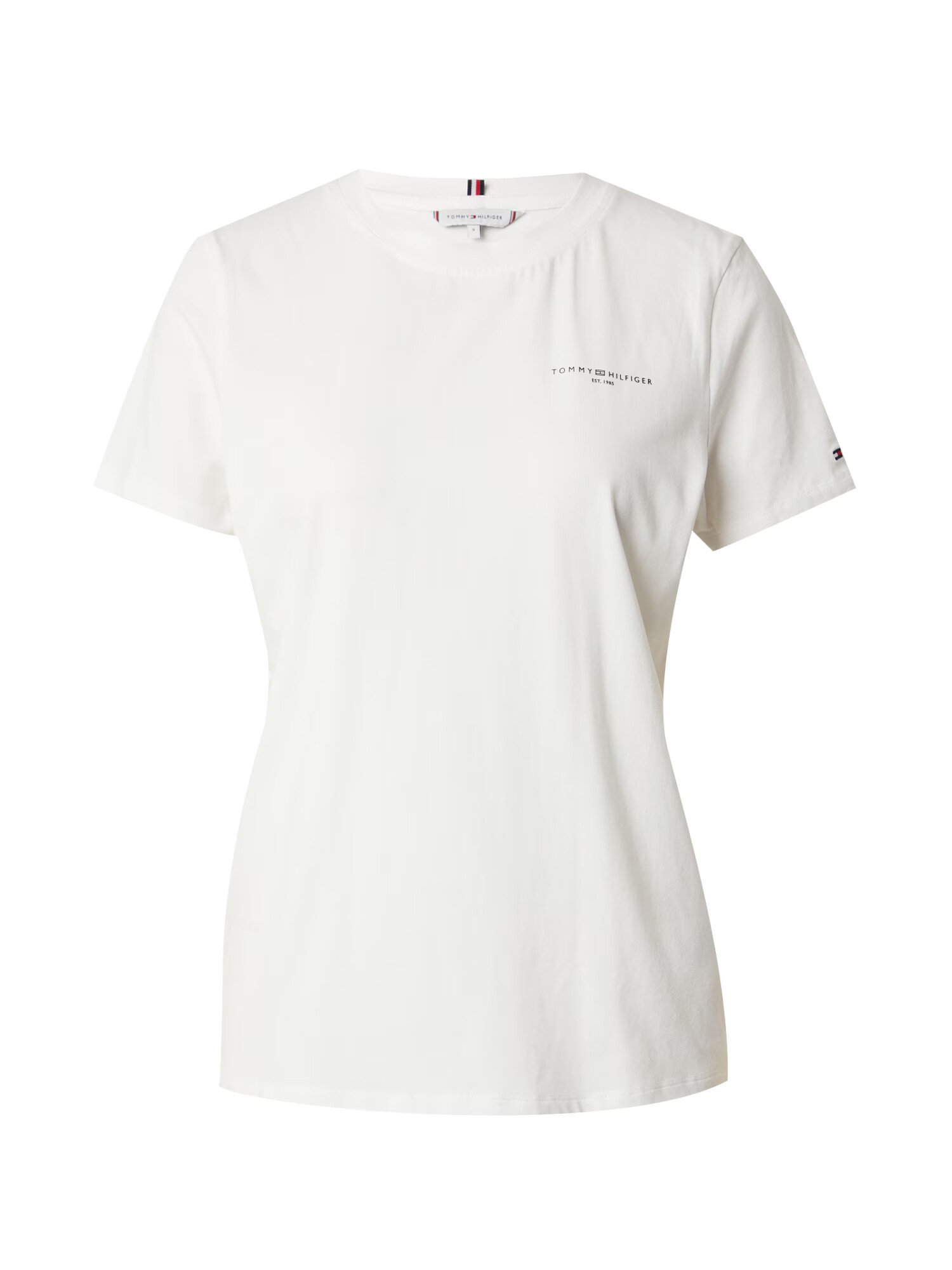 TOMMY HILFIGER Tricou ecru / bleumarin / roșu - Pled.ro