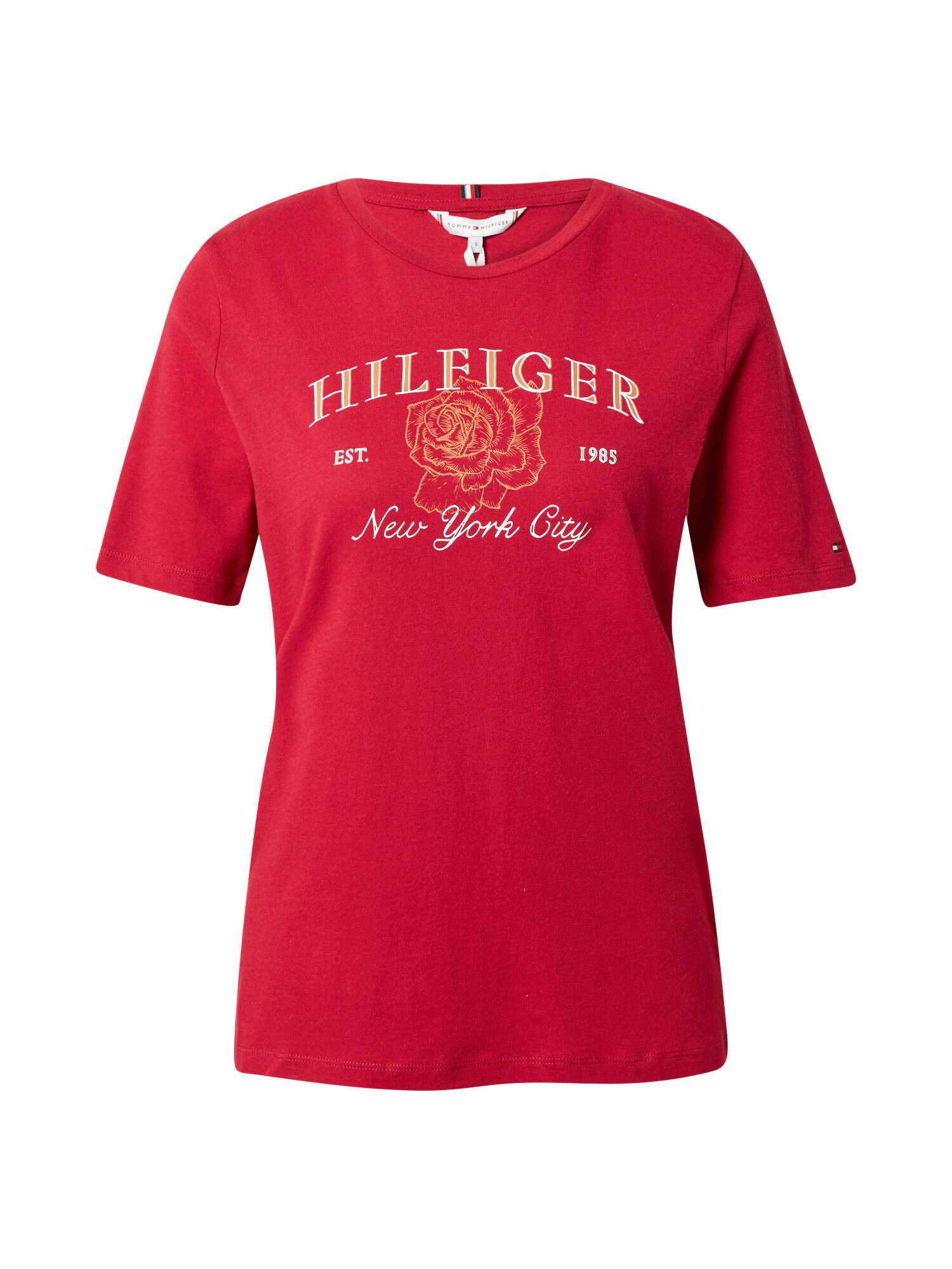 TOMMY HILFIGER Tricou galben auriu / roșu vin / alb - Pled.ro