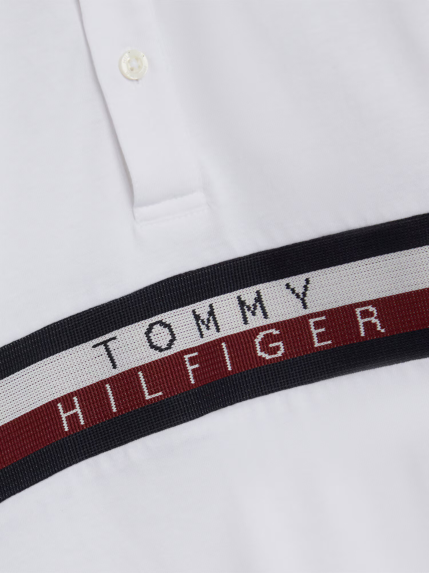 TOMMY HILFIGER Tricou 'GLOBAL STRIPE' bleumarin / roșu / alb - Pled.ro