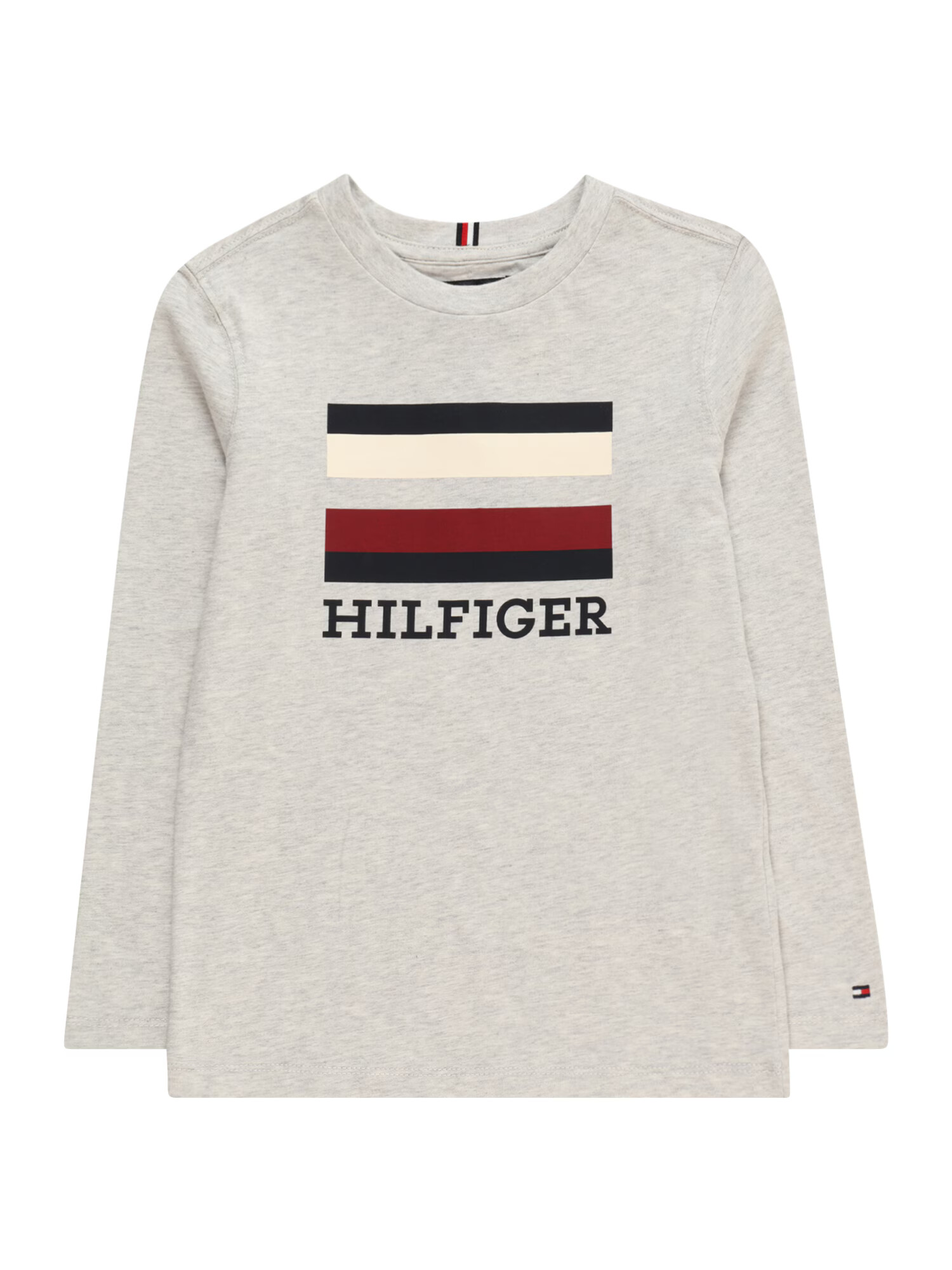 TOMMY HILFIGER Tricou gri deschis / roșu / roșu vin / alb - Pled.ro