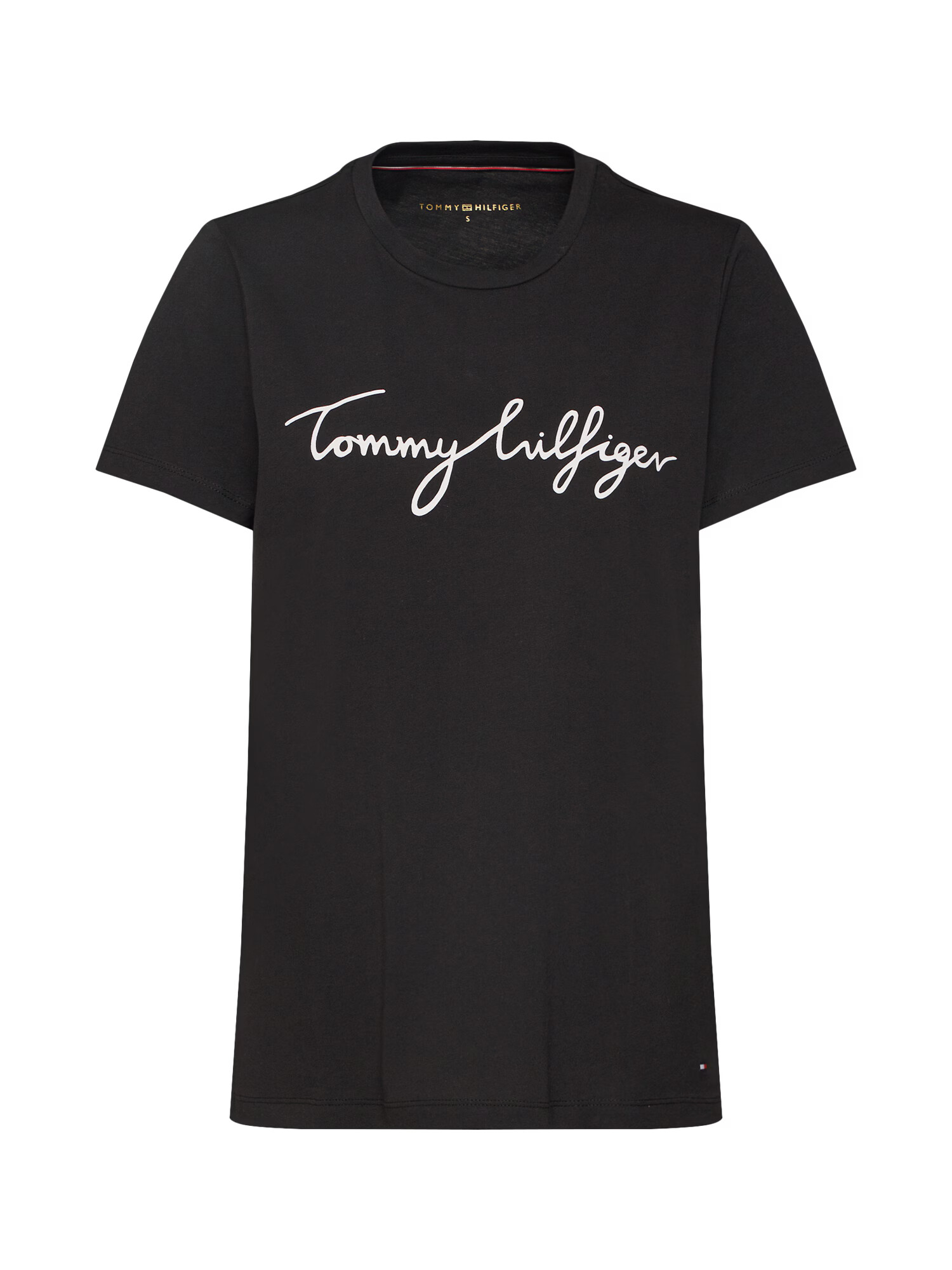 TOMMY HILFIGER Tricou 'Heritage' negru / alb - Pled.ro