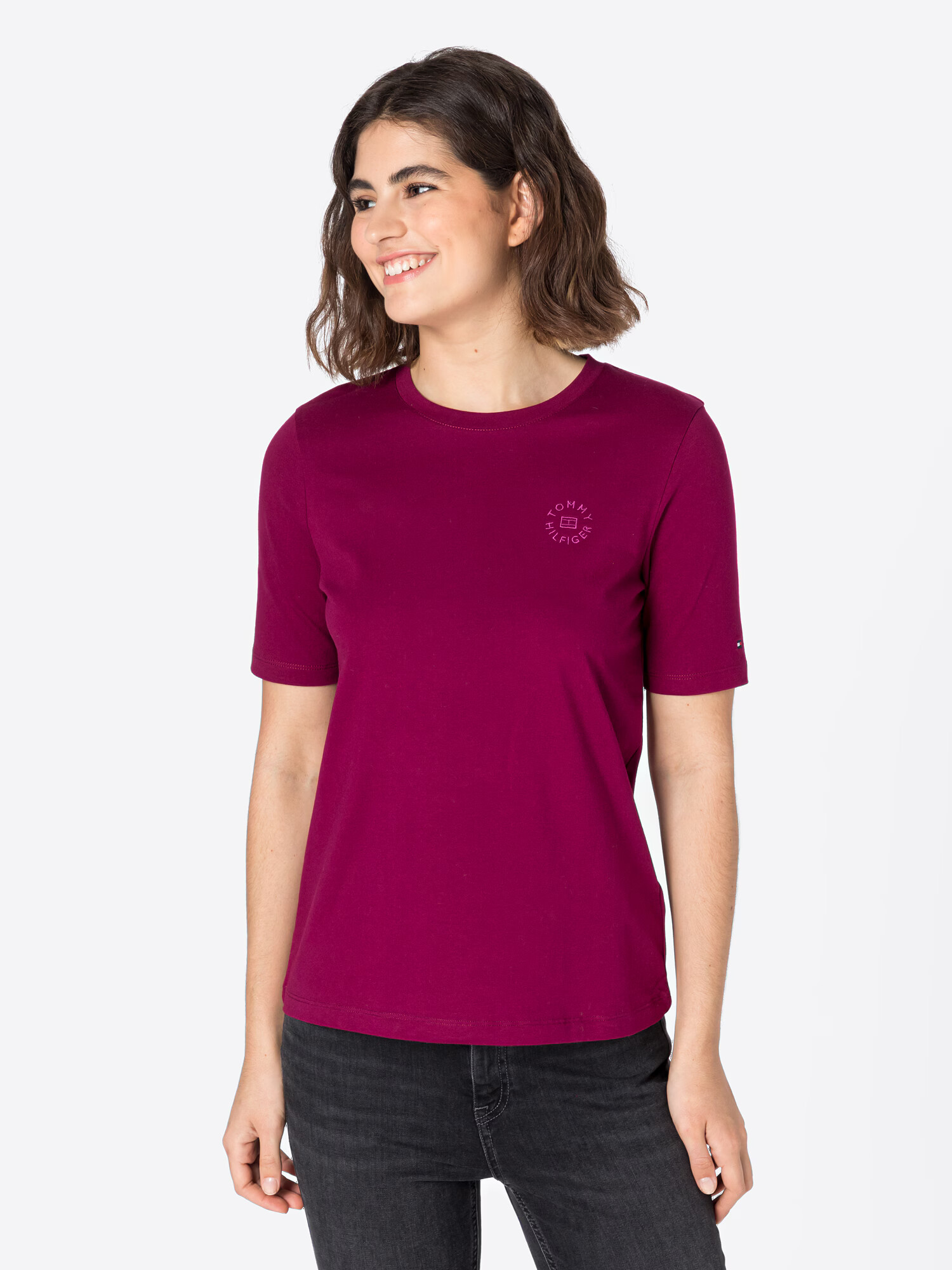 TOMMY HILFIGER Tricou lila / roșu-violet - Pled.ro