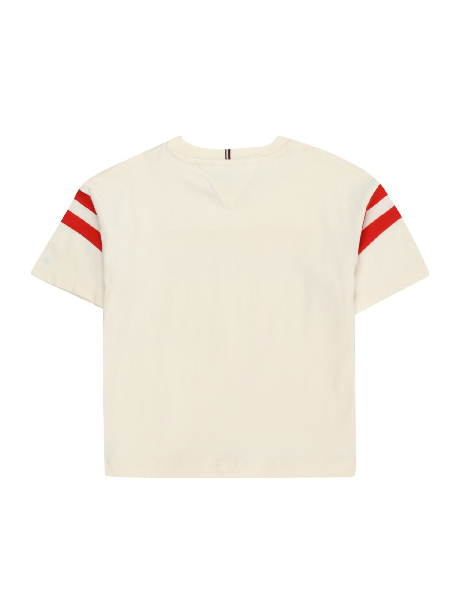 TOMMY HILFIGER Tricou 'Monotype Varsity' bej / roșu - Pled.ro