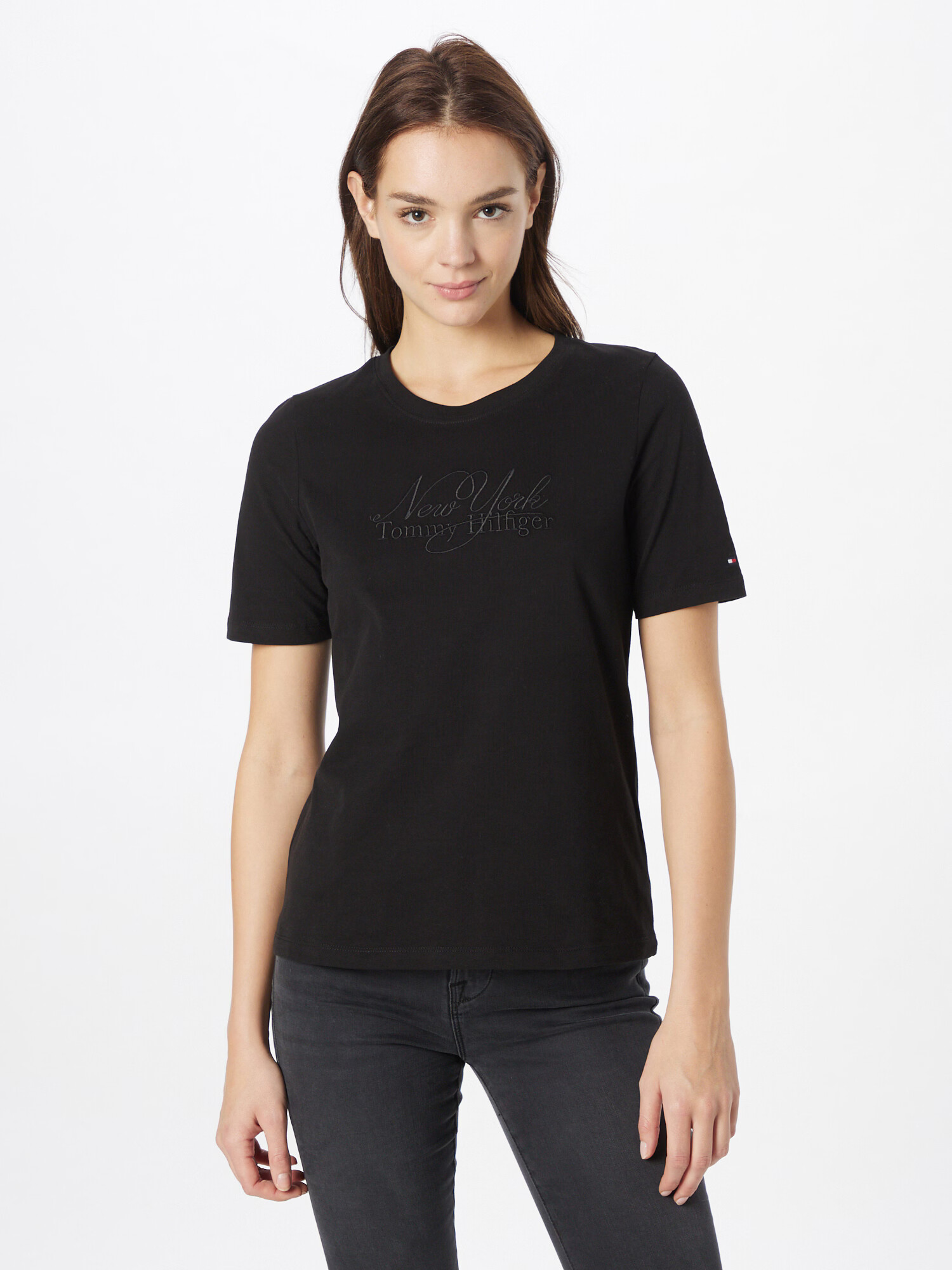 TOMMY HILFIGER Tricou negru - Pled.ro