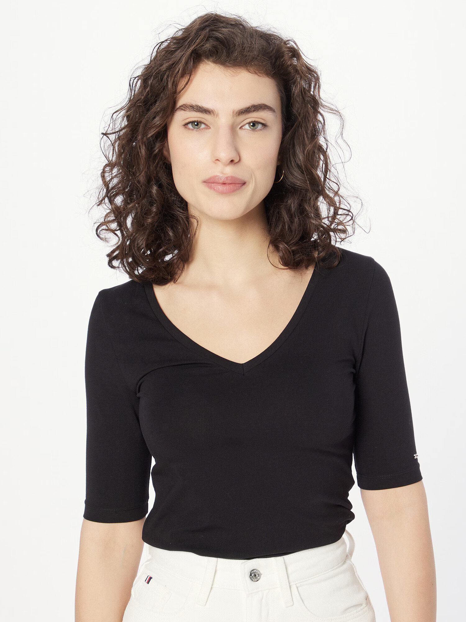 TOMMY HILFIGER Tricou negru - Pled.ro