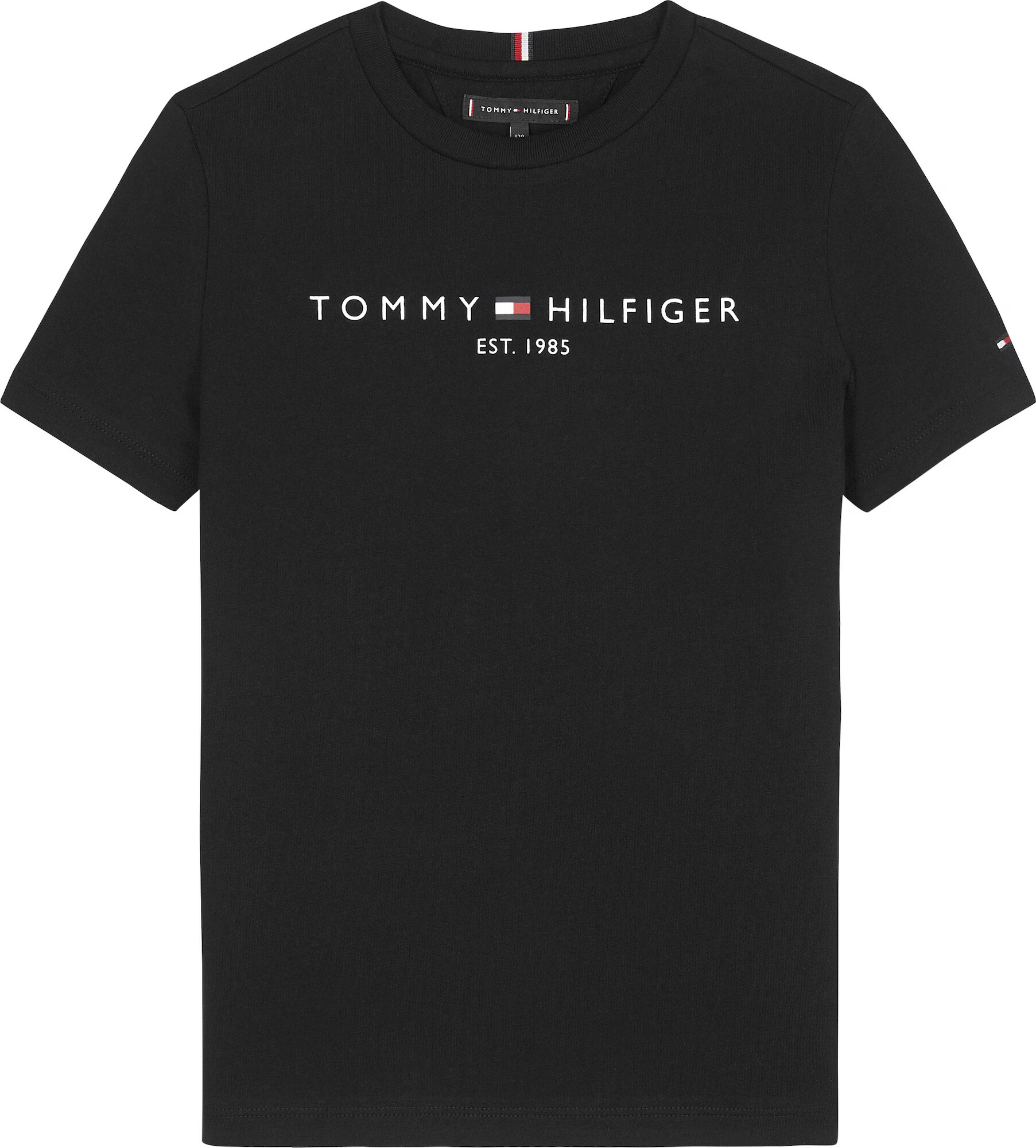 TOMMY HILFIGER Tricou negru / alb - Pled.ro