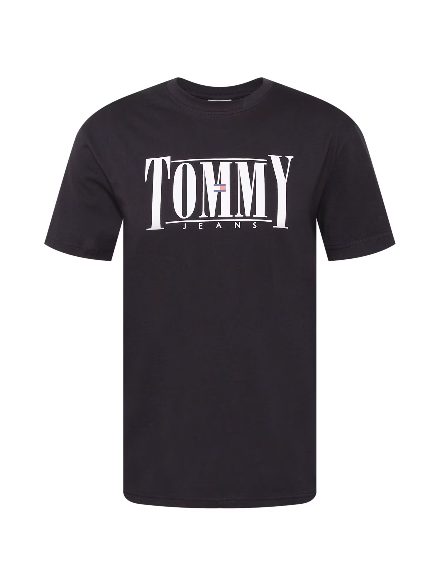 TOMMY HILFIGER Tricou negru / alb - Pled.ro