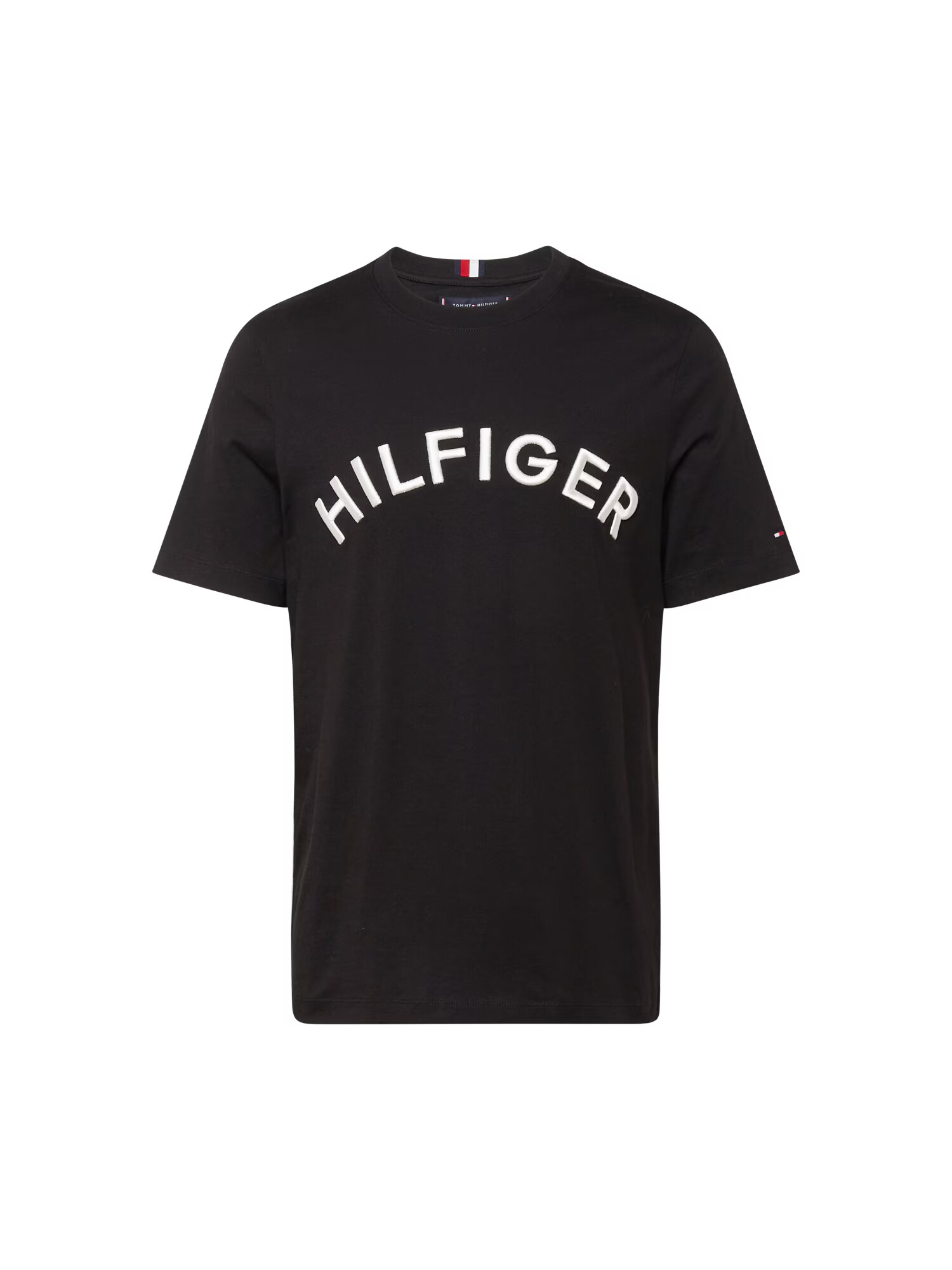 TOMMY HILFIGER Tricou negru / alb - Pled.ro