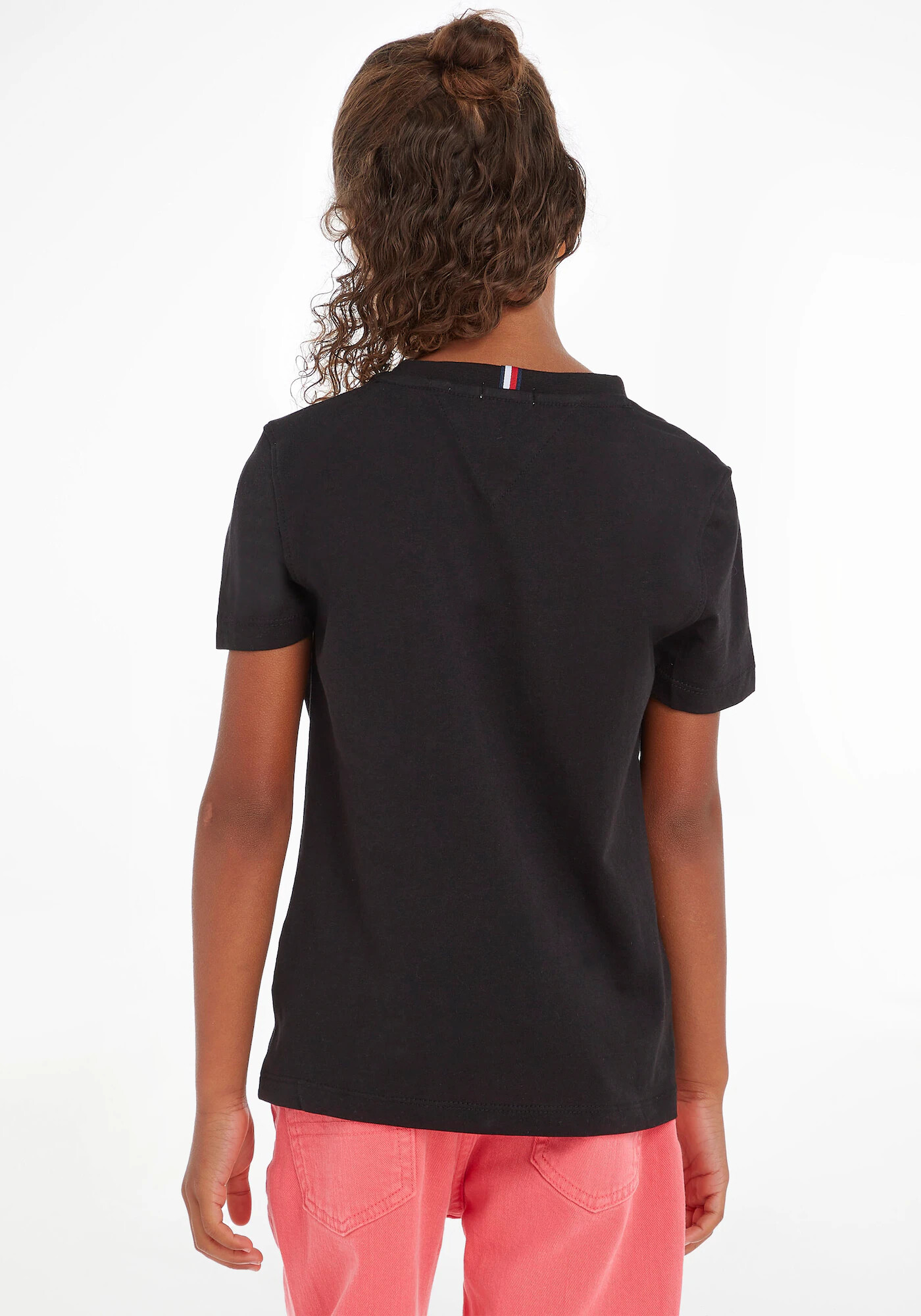 TOMMY HILFIGER Tricou negru / alb - Pled.ro