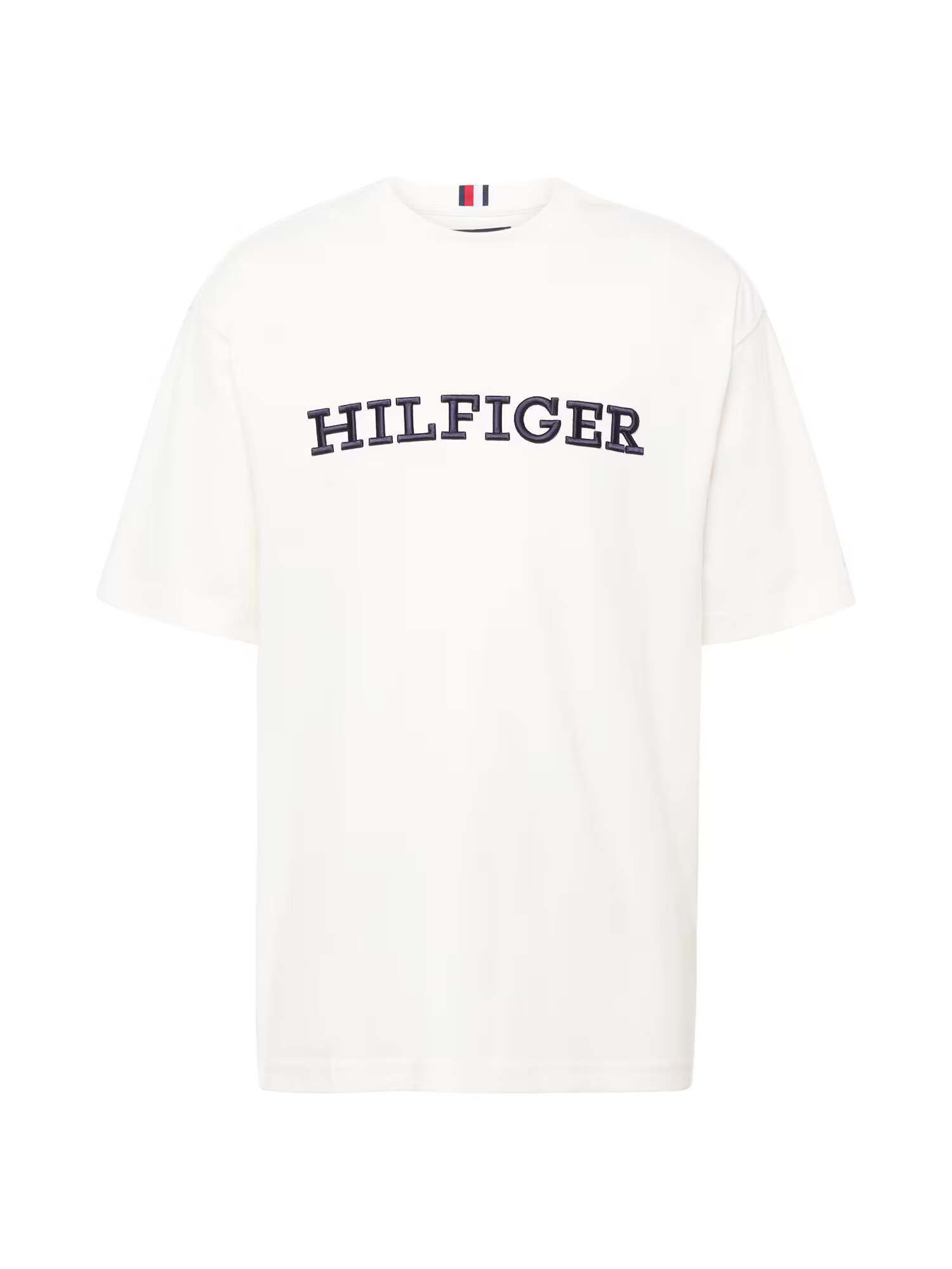 TOMMY HILFIGER Tricou negru / alb - Pled.ro