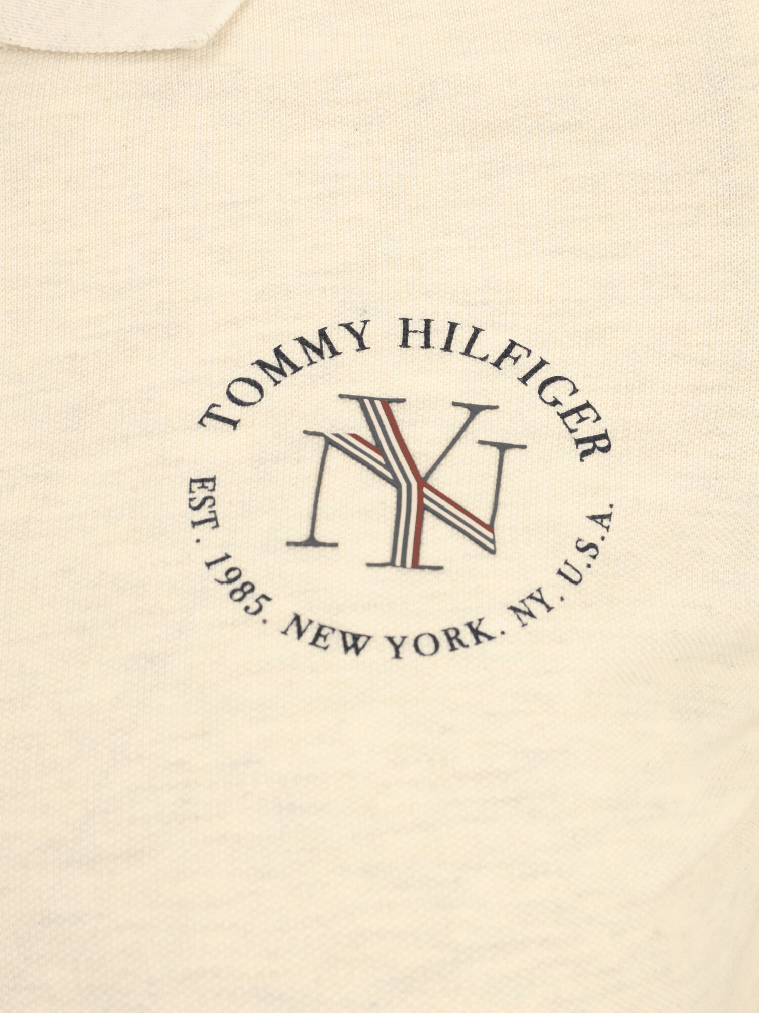 TOMMY HILFIGER Tricou negru / alb murdar - Pled.ro