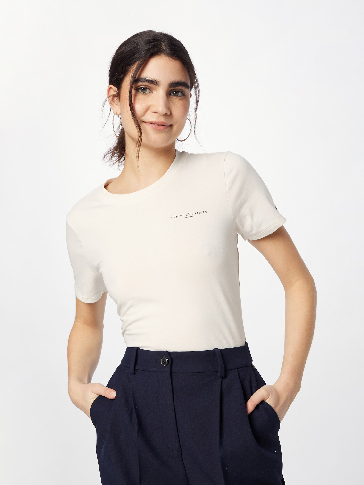 TOMMY HILFIGER Tricou albastru marin / roșu / negru / alb / alb natural - Pled.ro