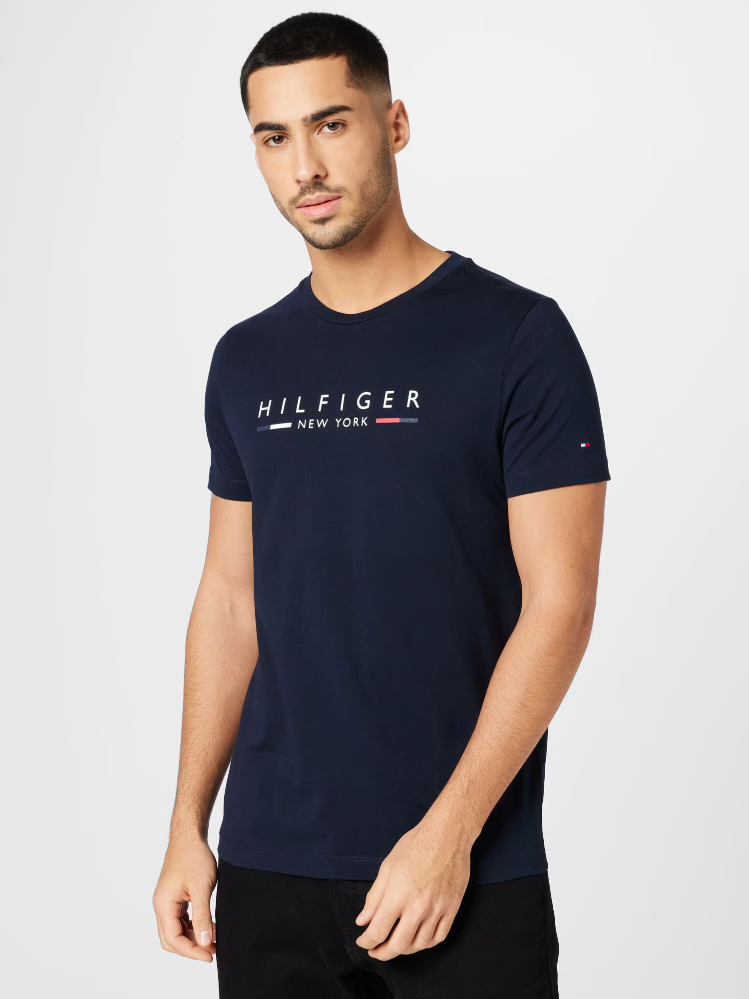 TOMMY HILFIGER Tricou 'New York' albastru noapte / roșu / alb - Pled.ro