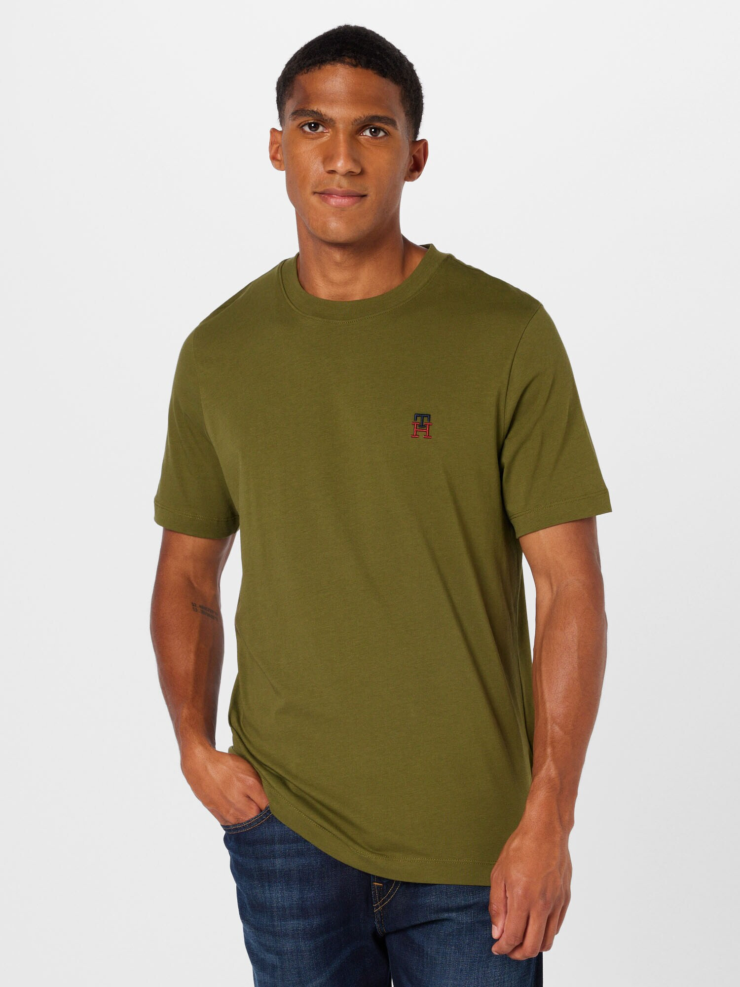 TOMMY HILFIGER Tricou oliv - Pled.ro