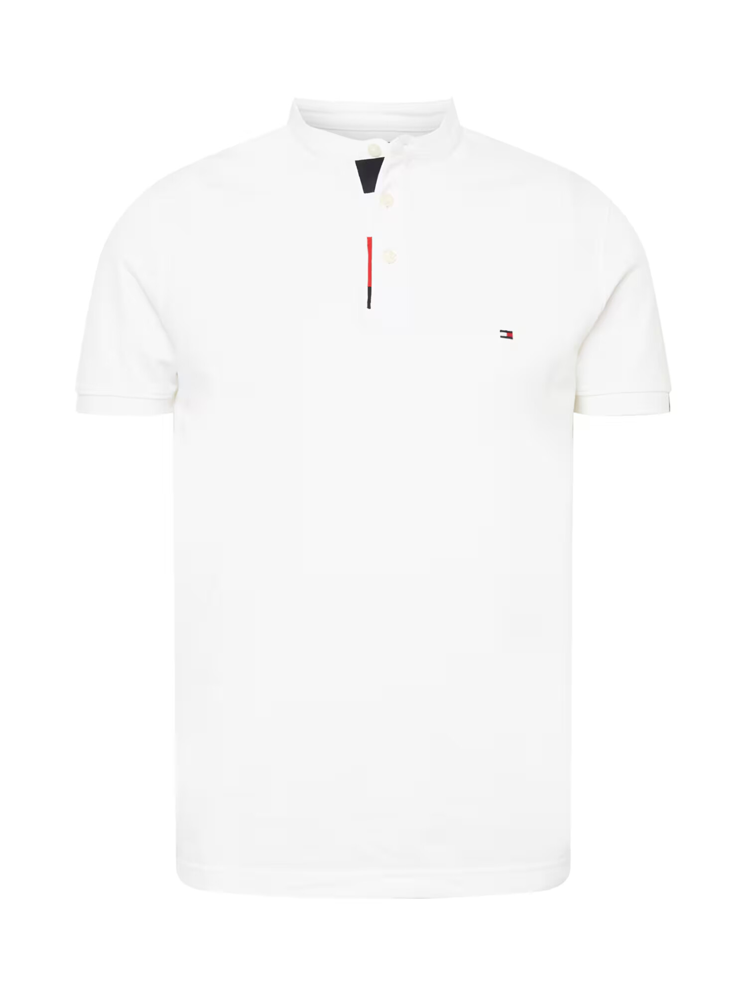 TOMMY HILFIGER Tricou 'Placket MAO' bleumarin / roșu / alb - Pled.ro