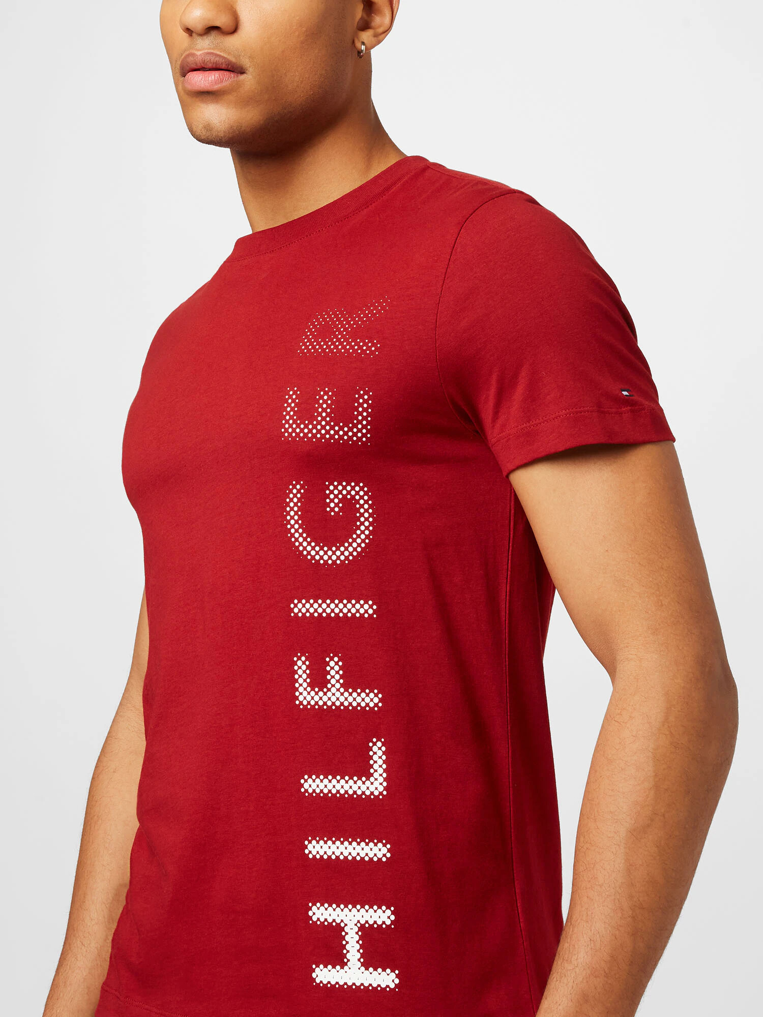 TOMMY HILFIGER Tricou purpuriu / alb - Pled.ro