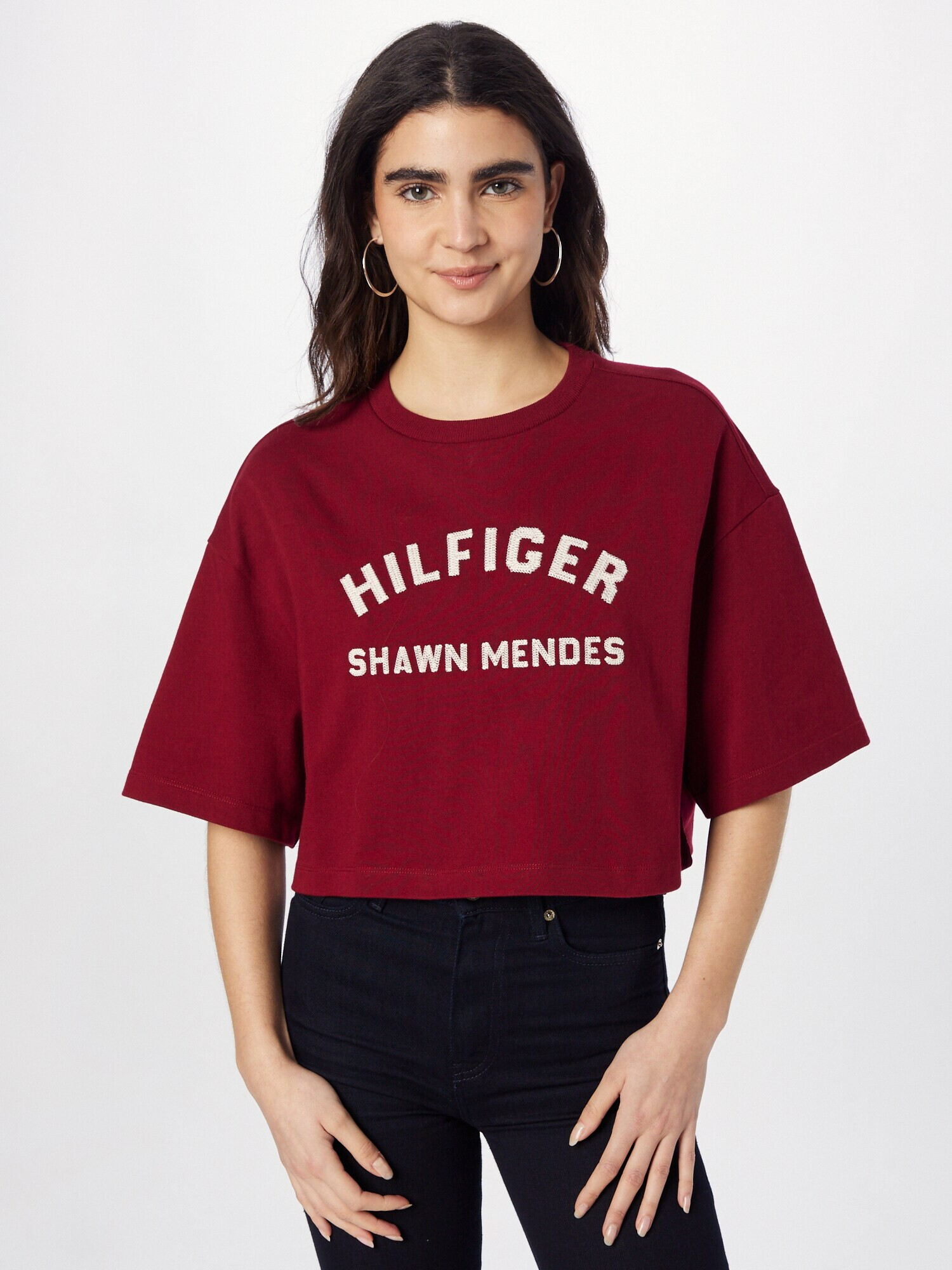 TOMMY HILFIGER Tricou roșu / alb - Pled.ro