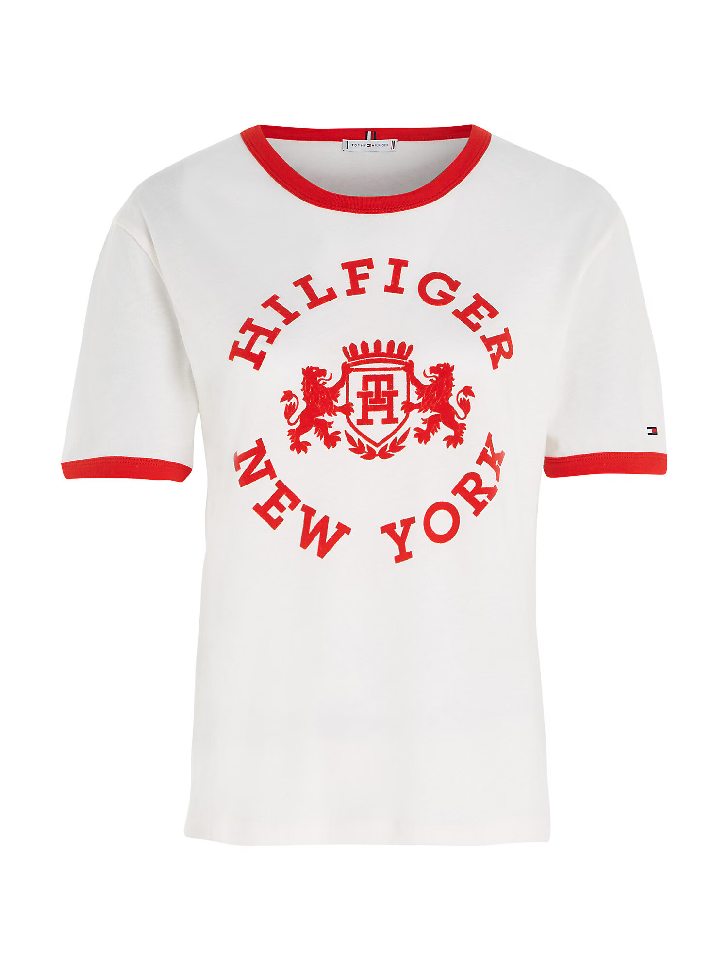 TOMMY HILFIGER Tricou roșu / alb - Pled.ro