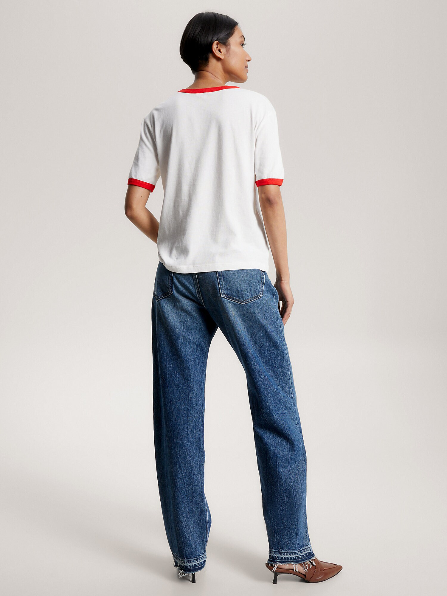 TOMMY HILFIGER Tricou roșu / alb - Pled.ro