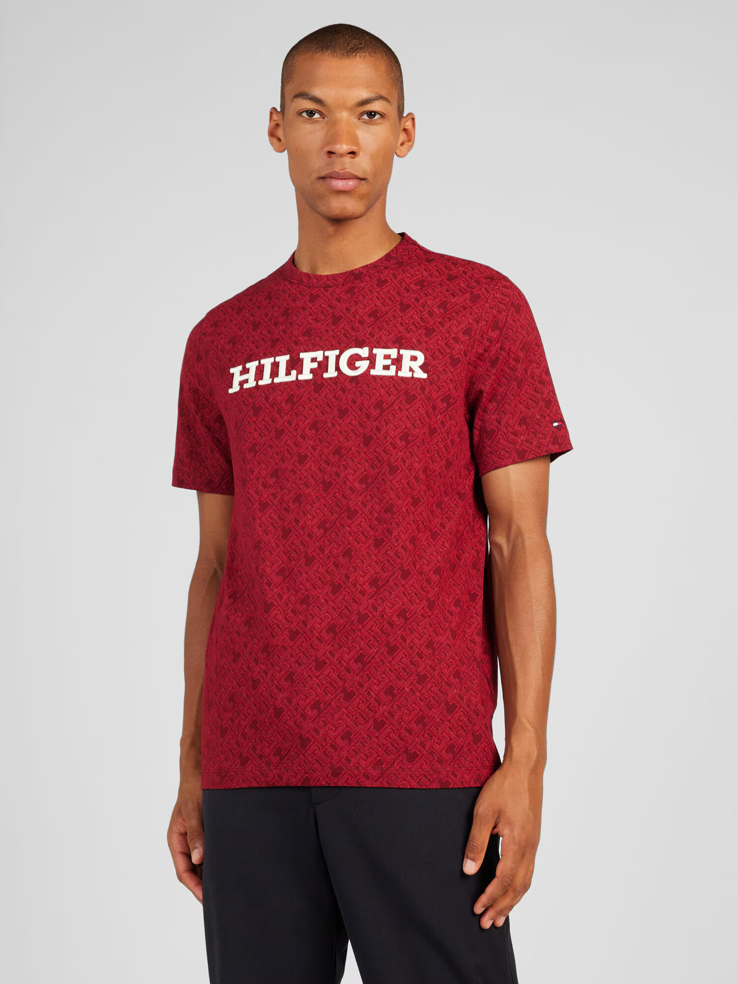 TOMMY HILFIGER Tricou roșu / alb - Pled.ro