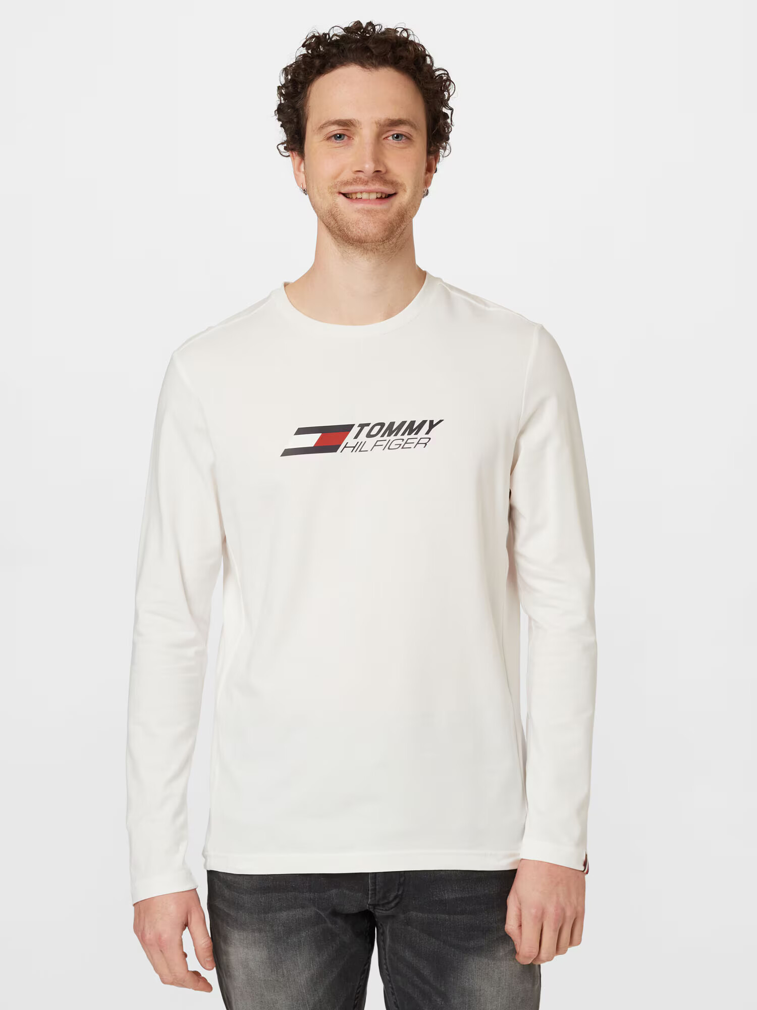 TOMMY HILFIGER Tricou ecru / roșu / negru - Pled.ro