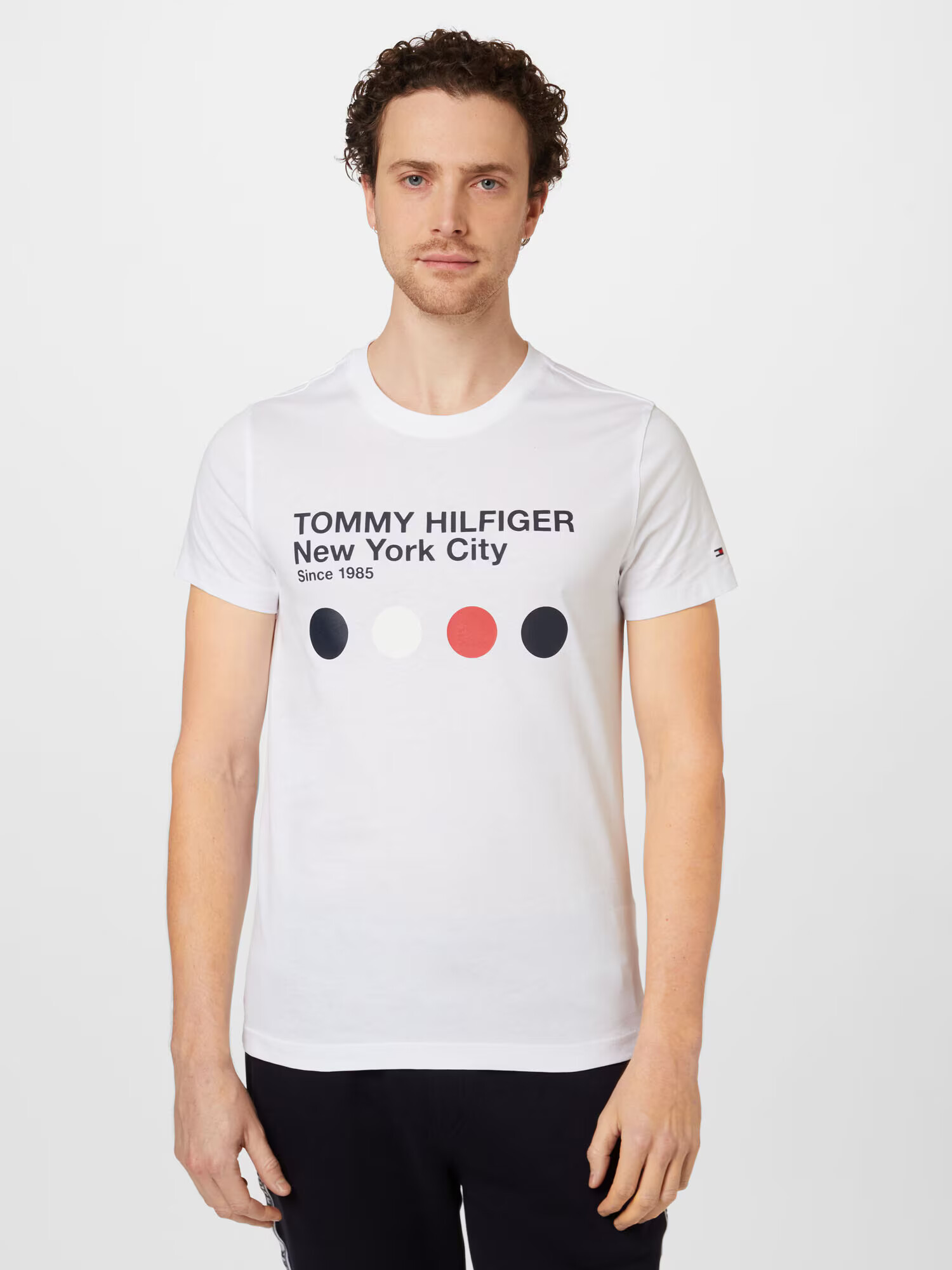 TOMMY HILFIGER Tricou roșu / negru / alb - Pled.ro