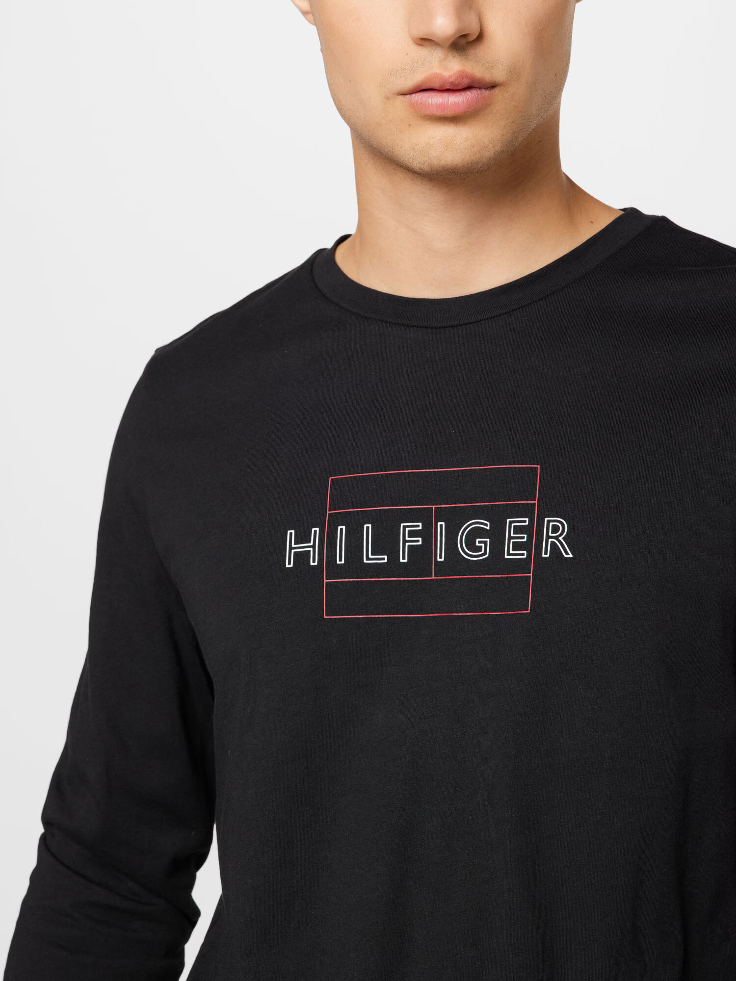 TOMMY HILFIGER Tricou roșu / negru / alb - Pled.ro