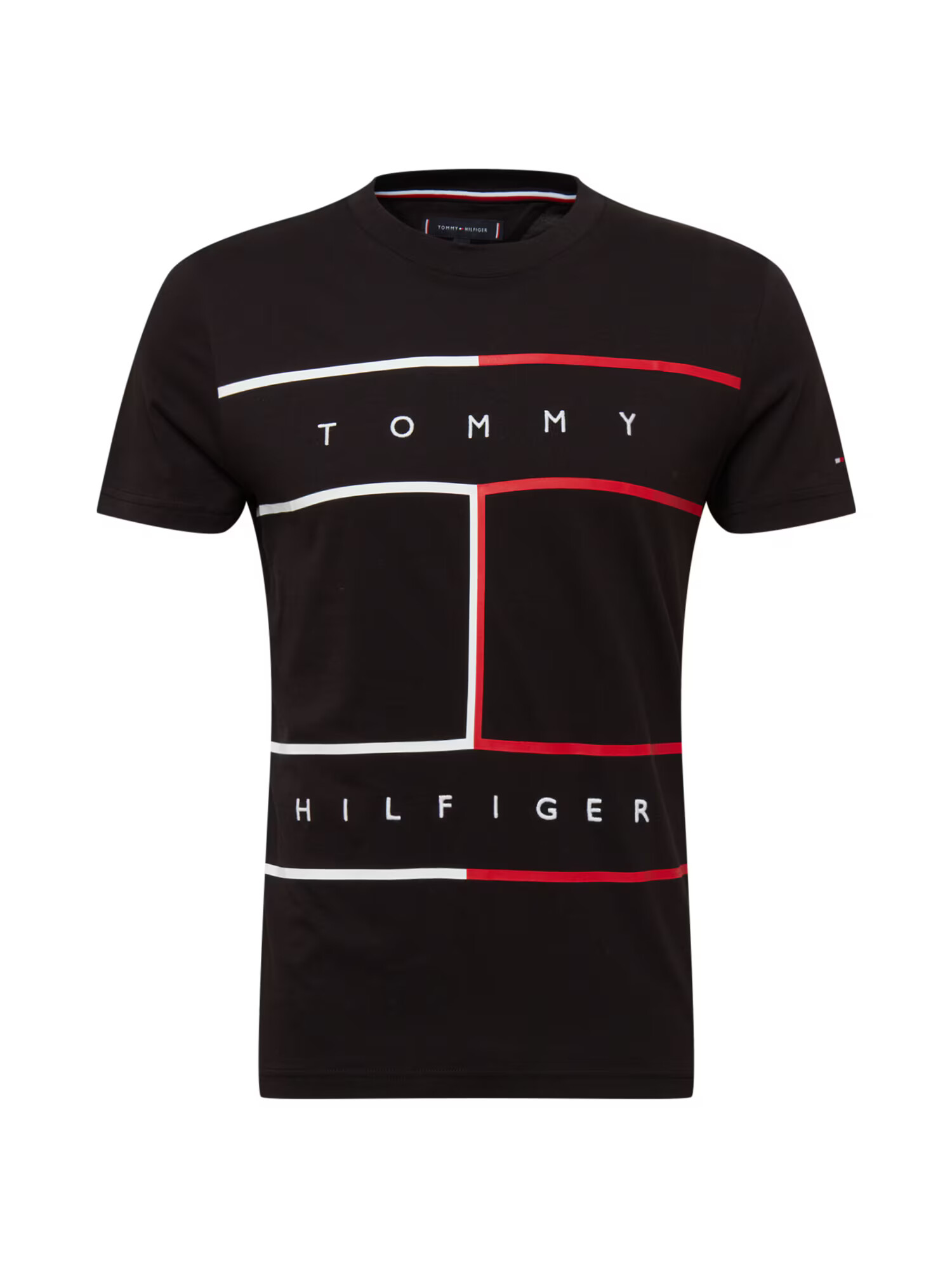 TOMMY HILFIGER Tricou roșu / negru / alb - Pled.ro