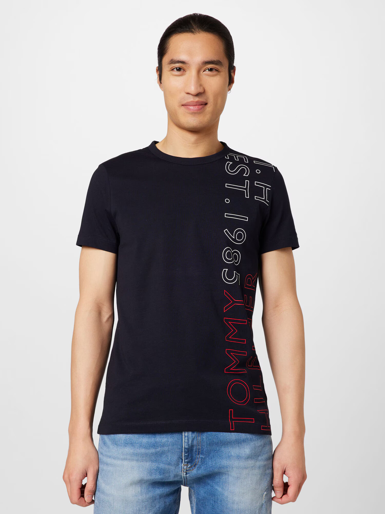 TOMMY HILFIGER Tricou roșu / negru / alb - Pled.ro