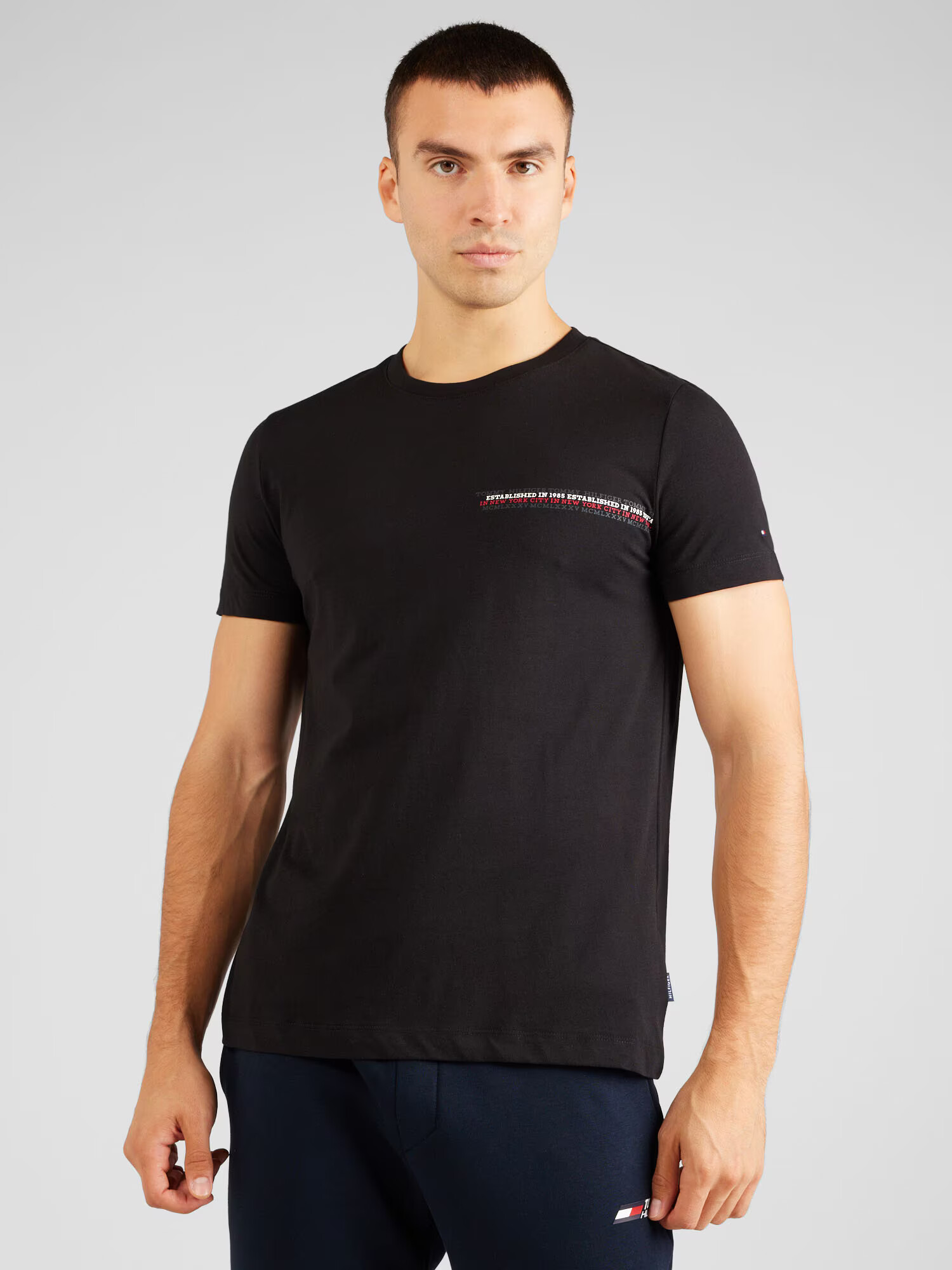 TOMMY HILFIGER Tricou roșu / negru / alb - Pled.ro