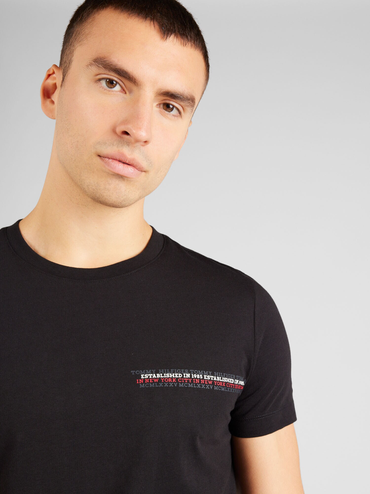 TOMMY HILFIGER Tricou roșu / negru / alb - Pled.ro