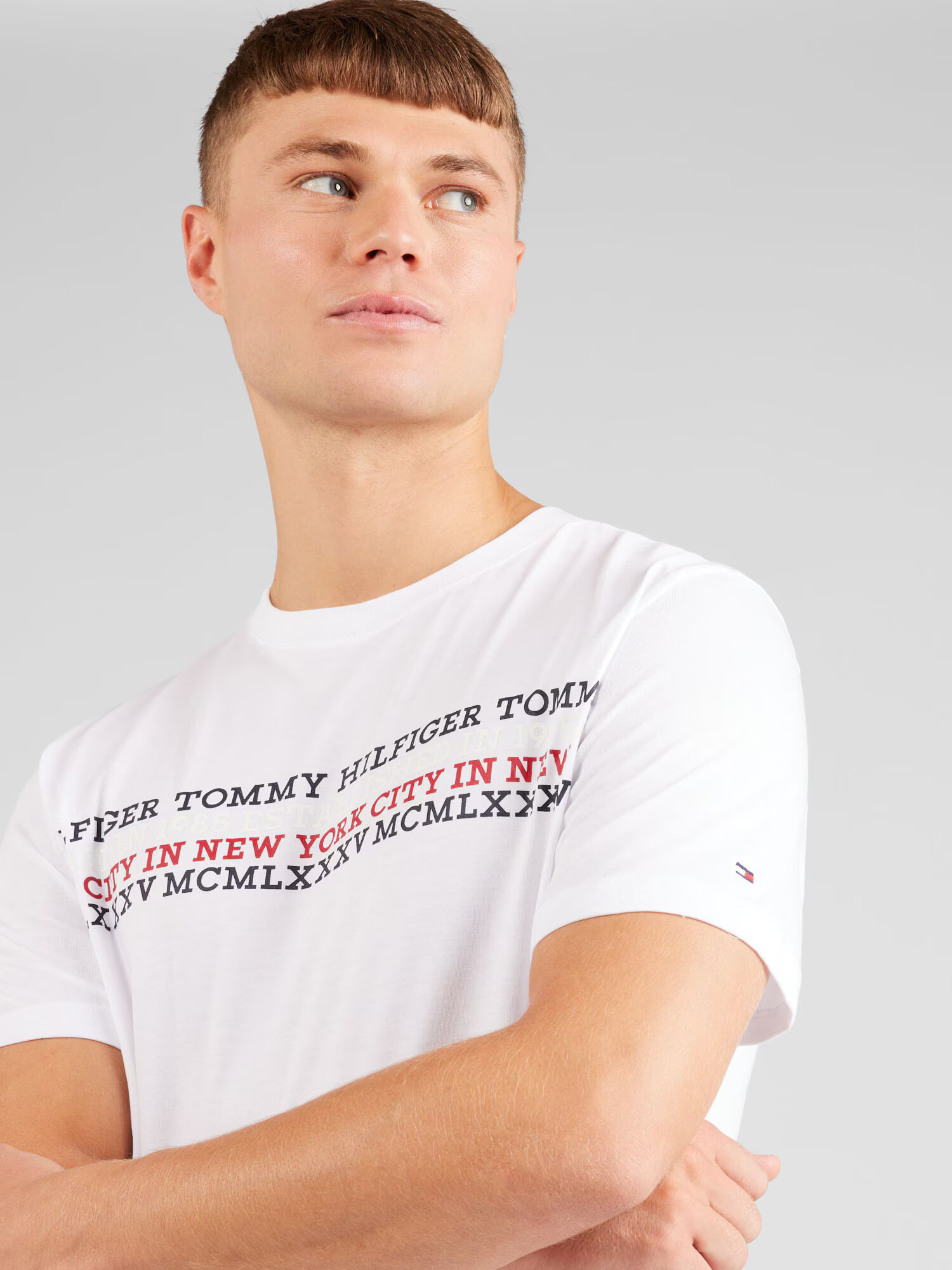 TOMMY HILFIGER Tricou roșu / negru / alb - Pled.ro