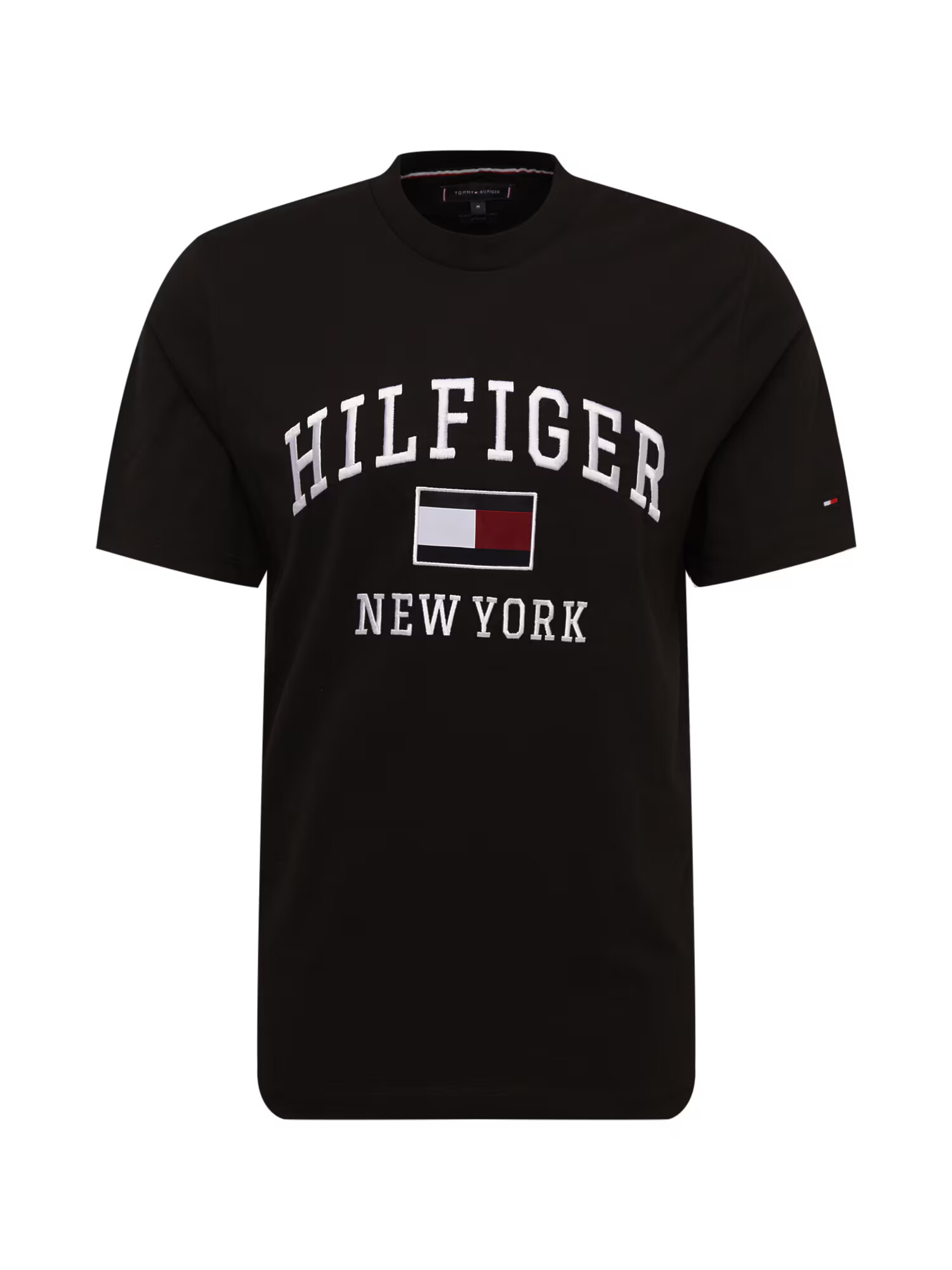 TOMMY HILFIGER Tricou roșu vin / negru / alb - Pled.ro