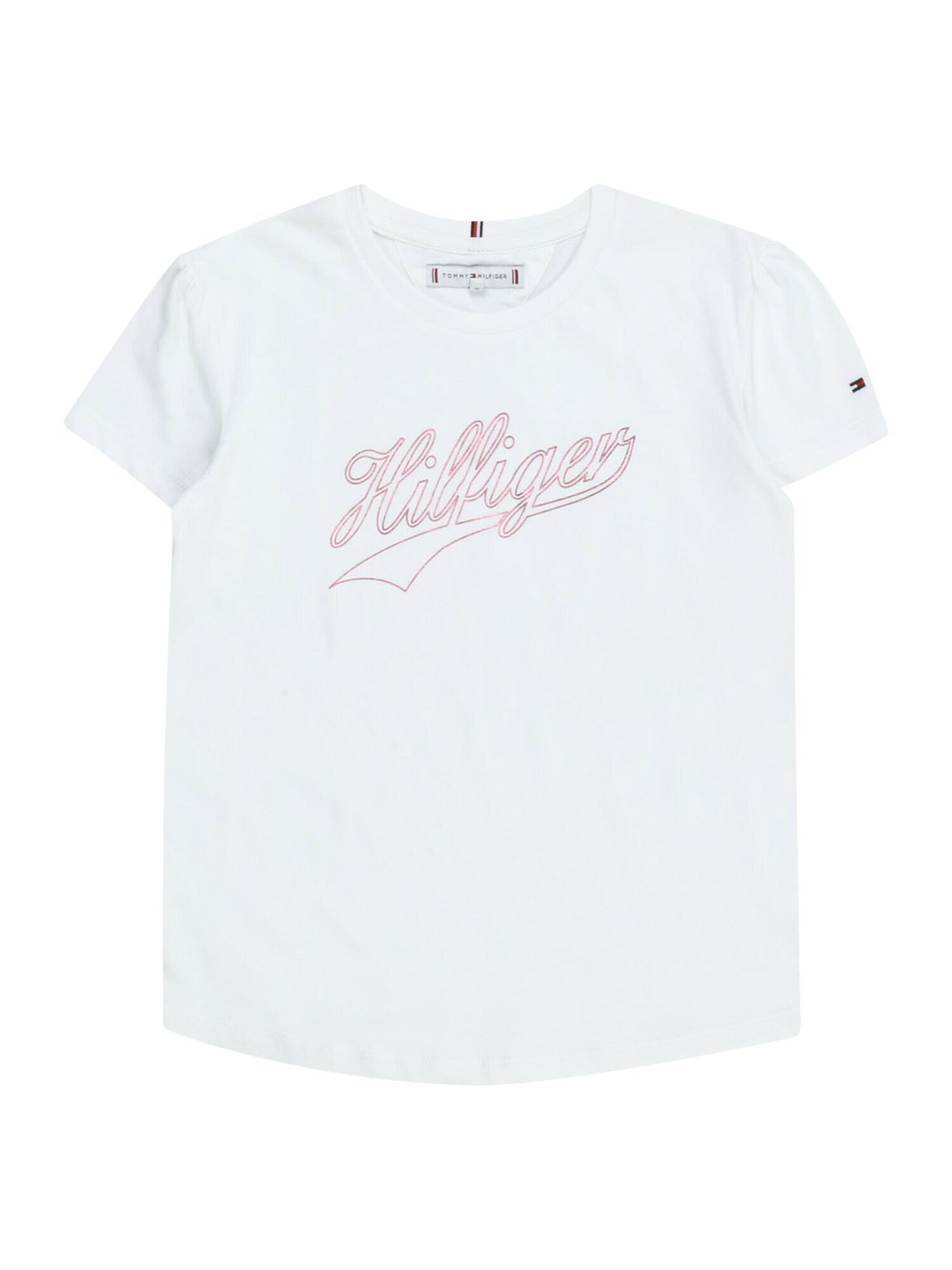 TOMMY HILFIGER Tricou roz / alb - Pled.ro