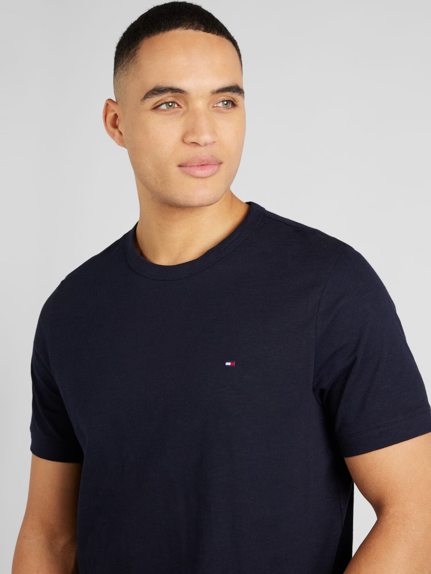 TOMMY HILFIGER Tricou 'SLUB' bleumarin / roșu / alb - Pled.ro