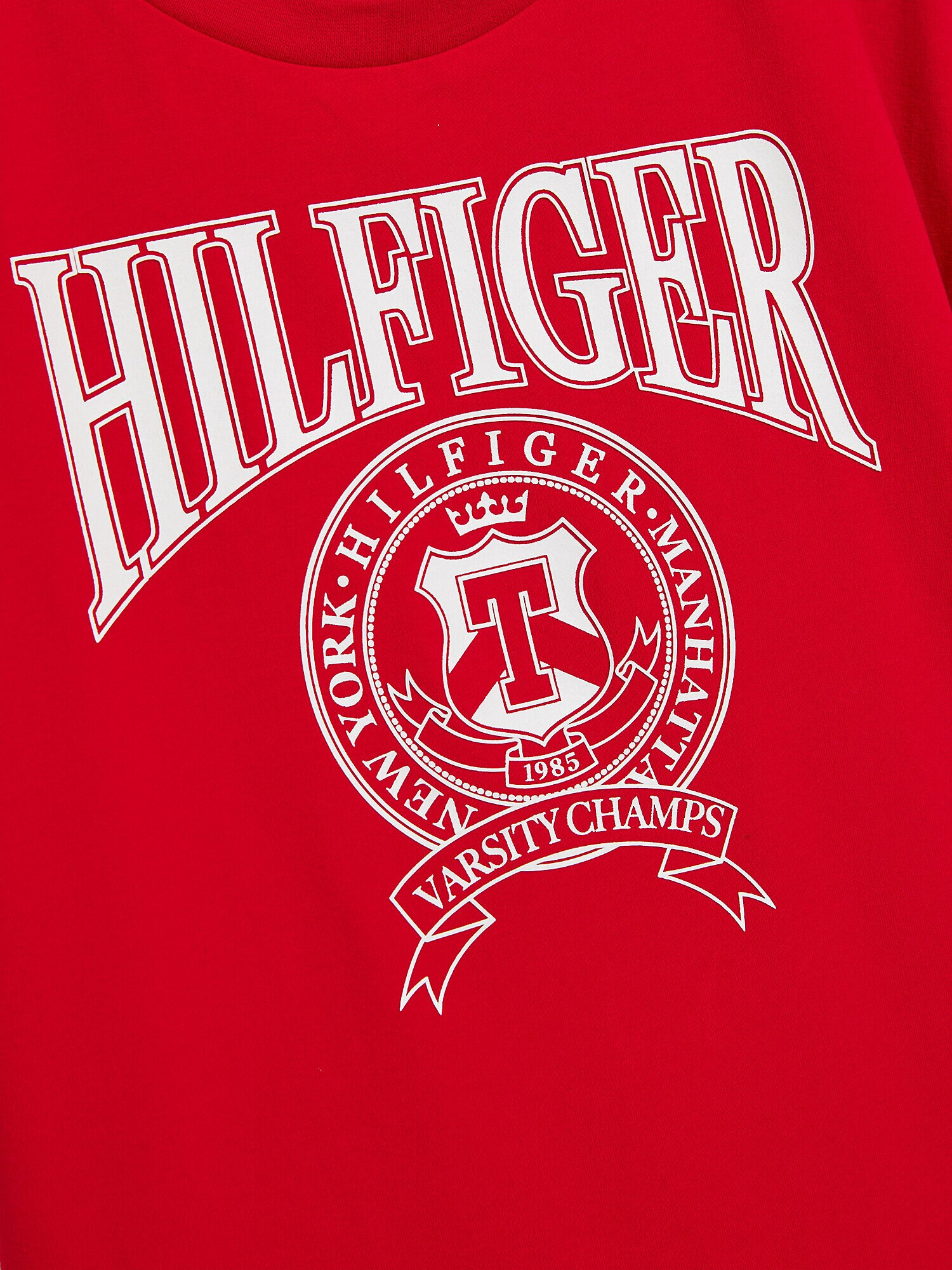 TOMMY HILFIGER Tricou 'Varsity' roșu / alb - Pled.ro