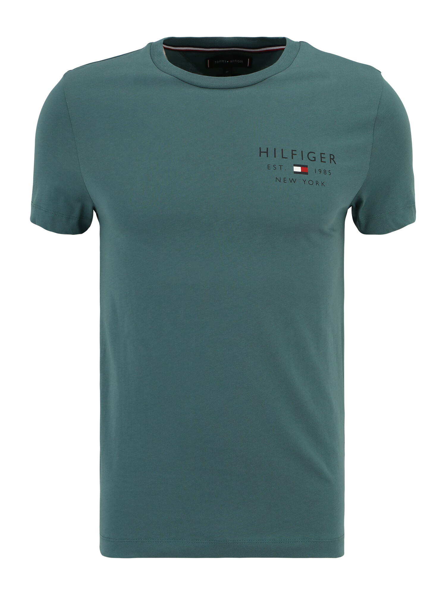 TOMMY HILFIGER Tricou verde / alb - Pled.ro