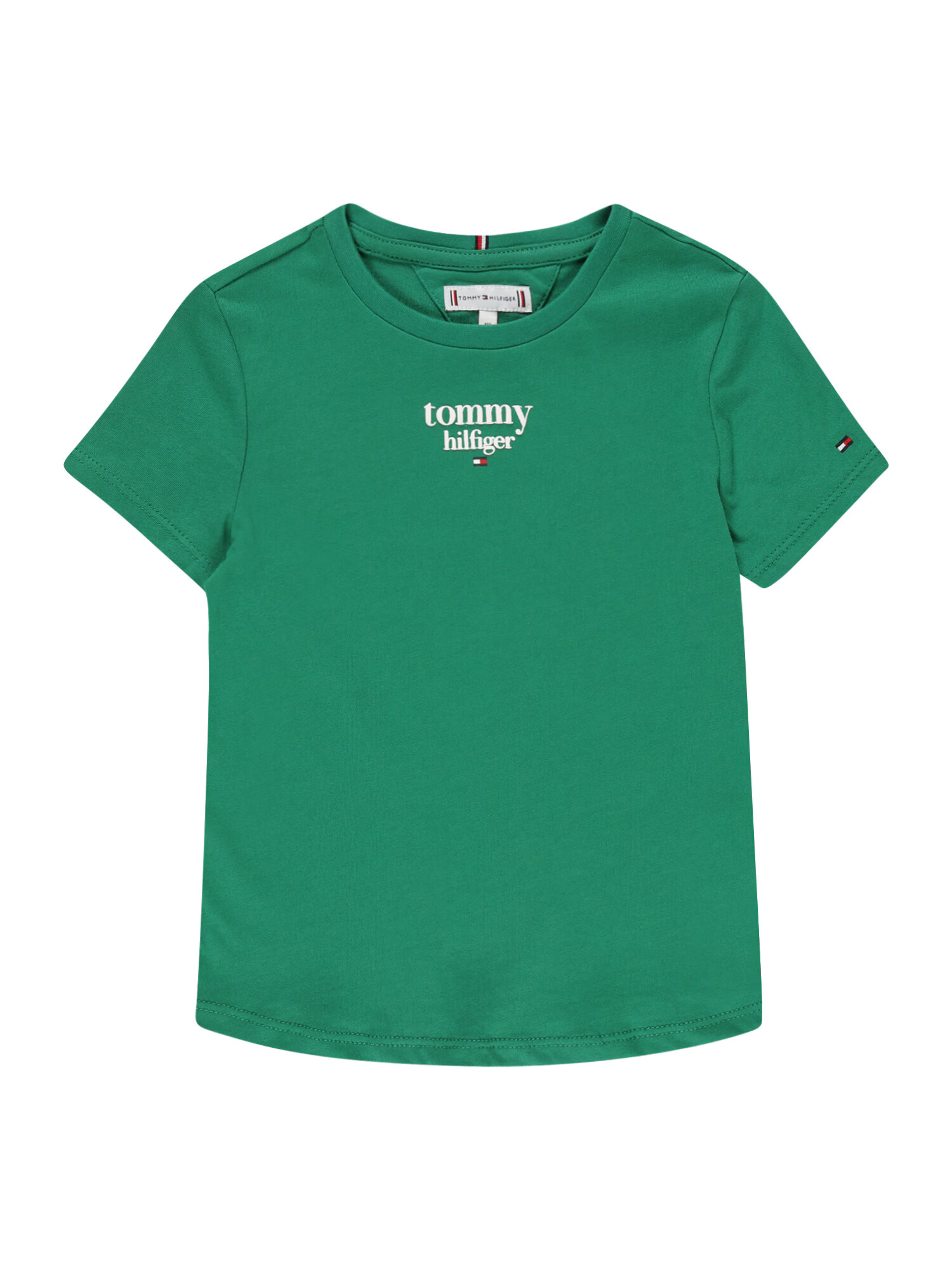 TOMMY HILFIGER Tricou verde iarbă / alb - Pled.ro