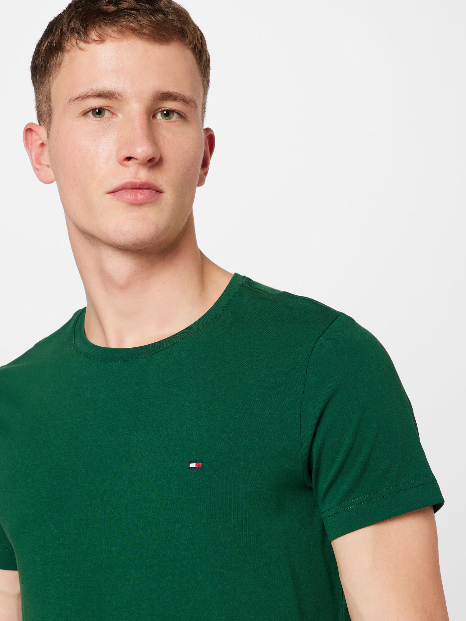 TOMMY HILFIGER Tricou verde închis - Pled.ro